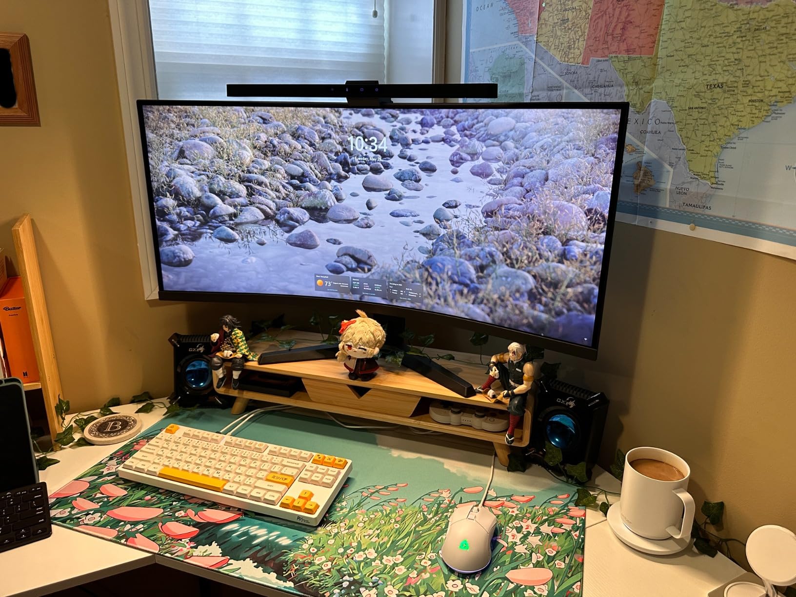ONWAY Curved Monitor Light Bar with Wireless Remote,Monitor Auto-Dimming and Camera Base,Applicable to All Screens. No Screen Glare,for Home Office customer photo 2