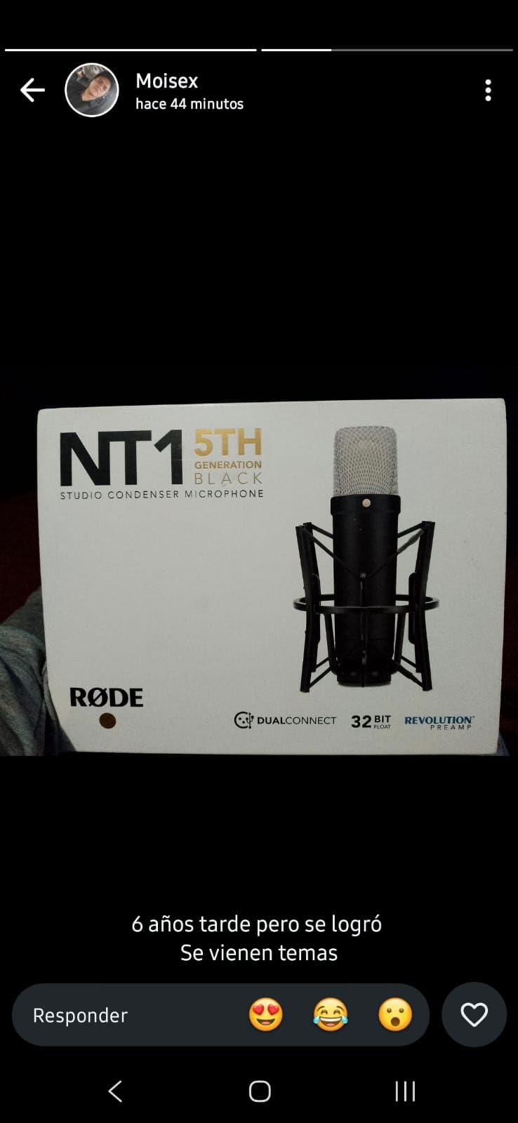 RØDE NT1 5th Gen Large-Diaphragm Studio Condenser Microphone - XLR & USB Outputs - Shock Mount & Pop Filter Included - Music Production, Vocal Recording, Podcasting - Black - Professional Audio customer photo 2