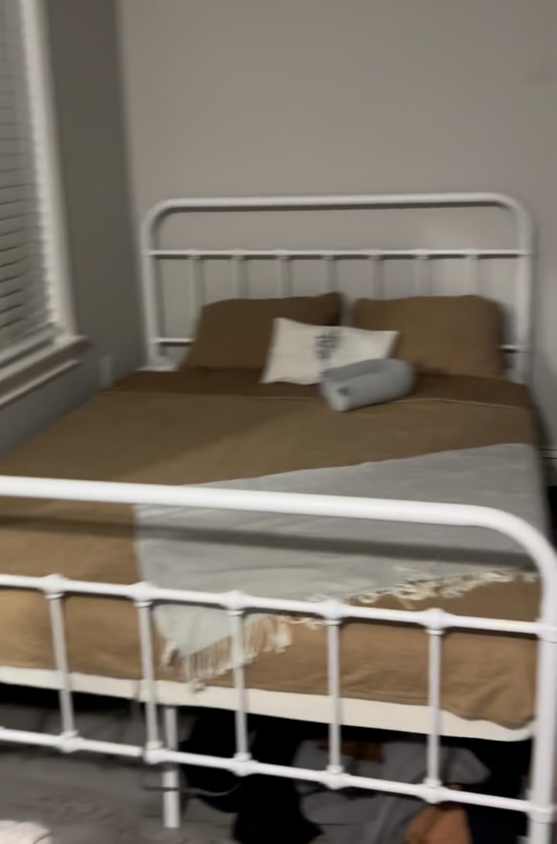 Allewie Queen Metal Bed Frame with Victorian Iron-Art Headboard, Black | Victorian Style Wrought Iron-Art Headboard/Footboard, Easy Assembly, Under Bed Storage, No Box Spring Required customer photo 1