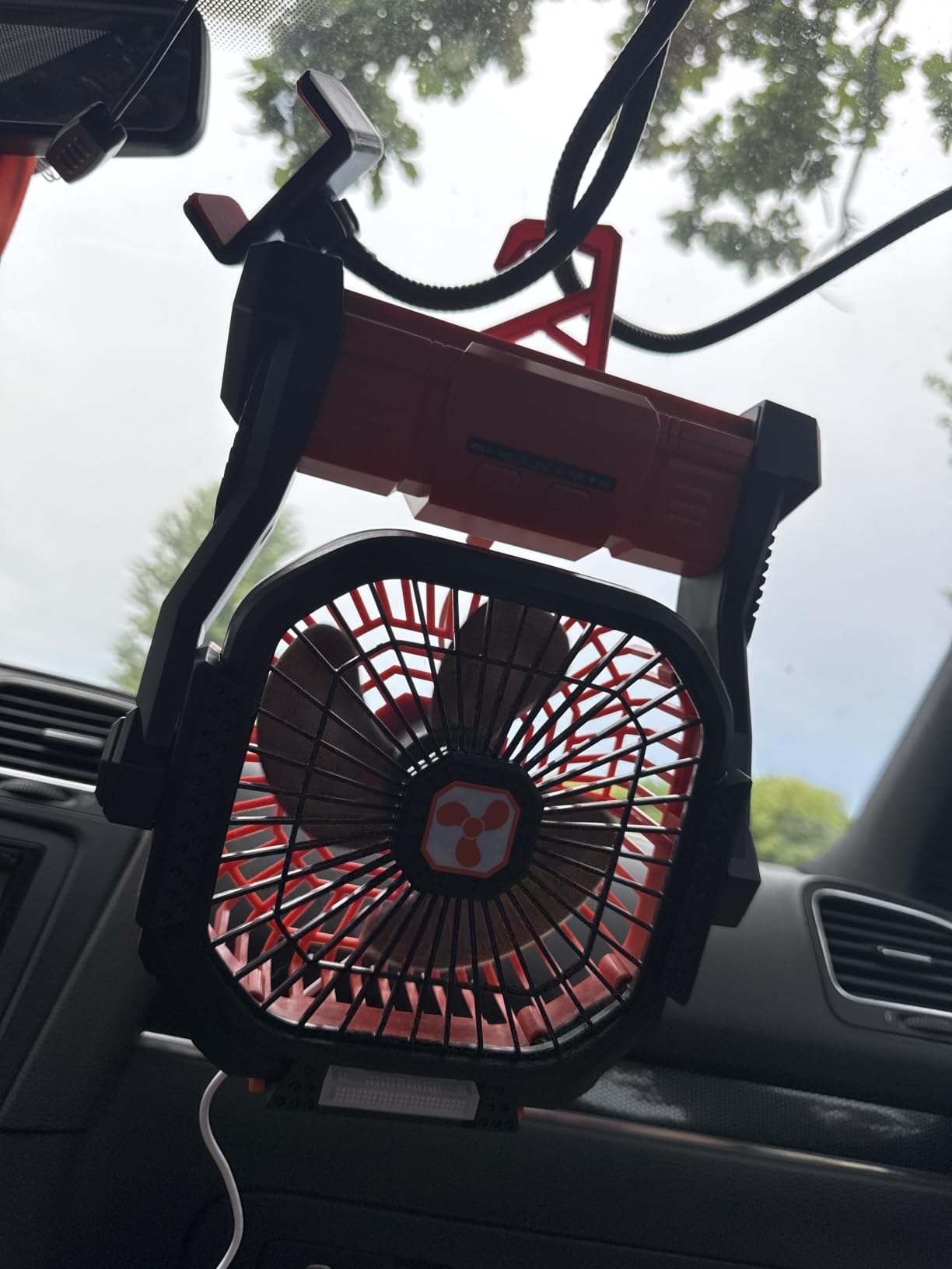Portable Fan Rechargeable, 20000mAh Cordless Battery Powered Fan with LED Lantern Battery Operated for Travel Bedroom Home Camping Tent Office Beach Desk Fishing Table customer photo 1