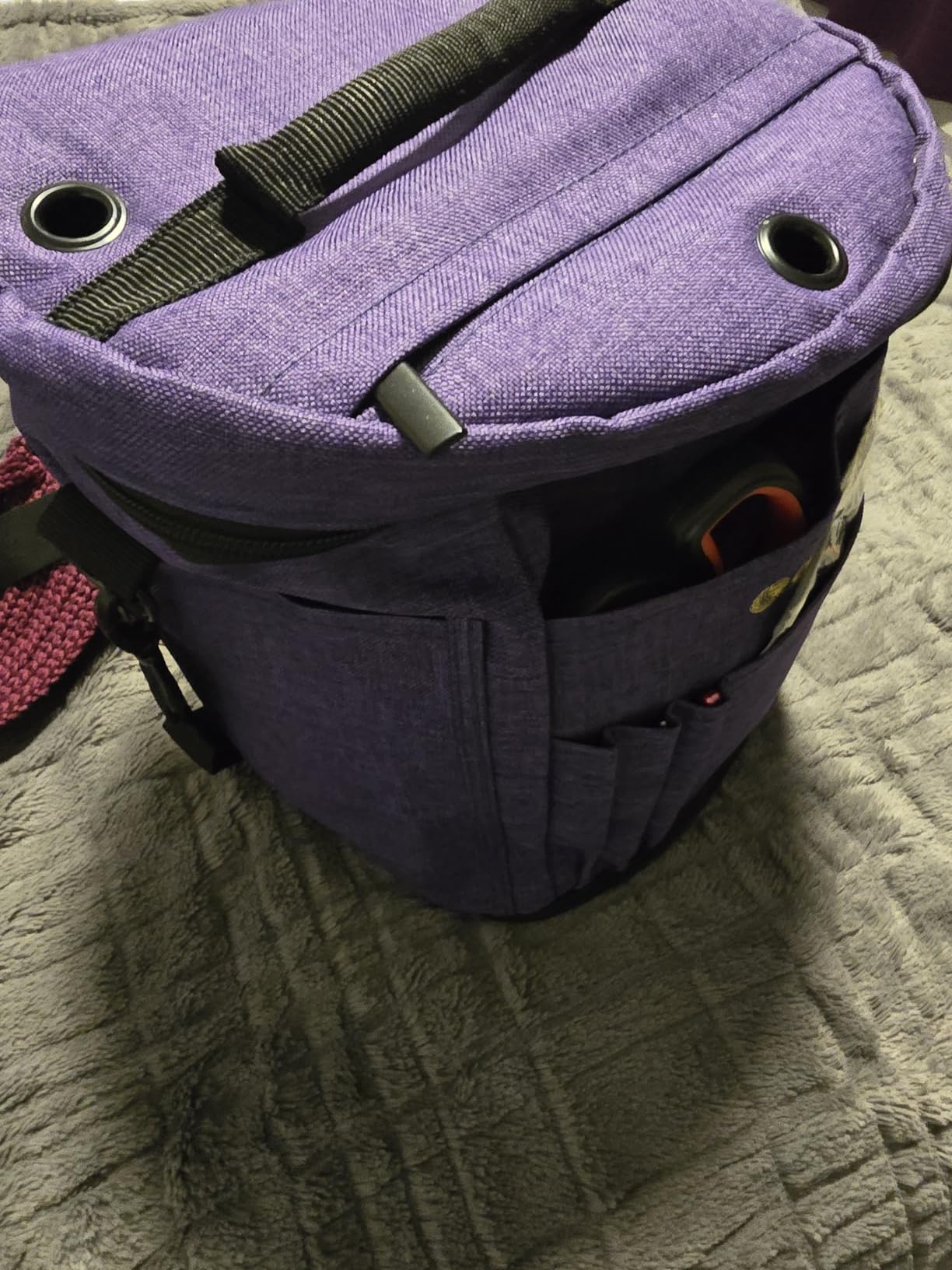 MYBAGZING Expandable Yarn Storage Organizer, Crochet Bag & Yarn Tote with Zipper Closure, Yarn Holder for Crocheting and Knitting for Yarn Skeins, Hooks, Needles,Accessories - Gift for Crafters customer photo 2