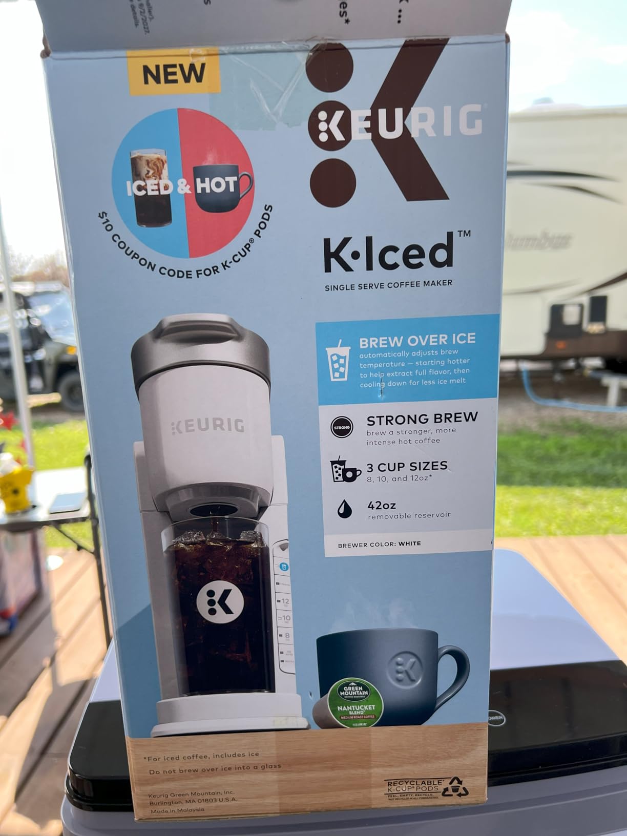 Keurig K-Iced Coffee Maker, Single Serve K-Cup Pod Iced Coffee Maker, With Hot and Cold Coffee Capabilities, Brews Any K-Cup Pod, Gray customer photo 2
