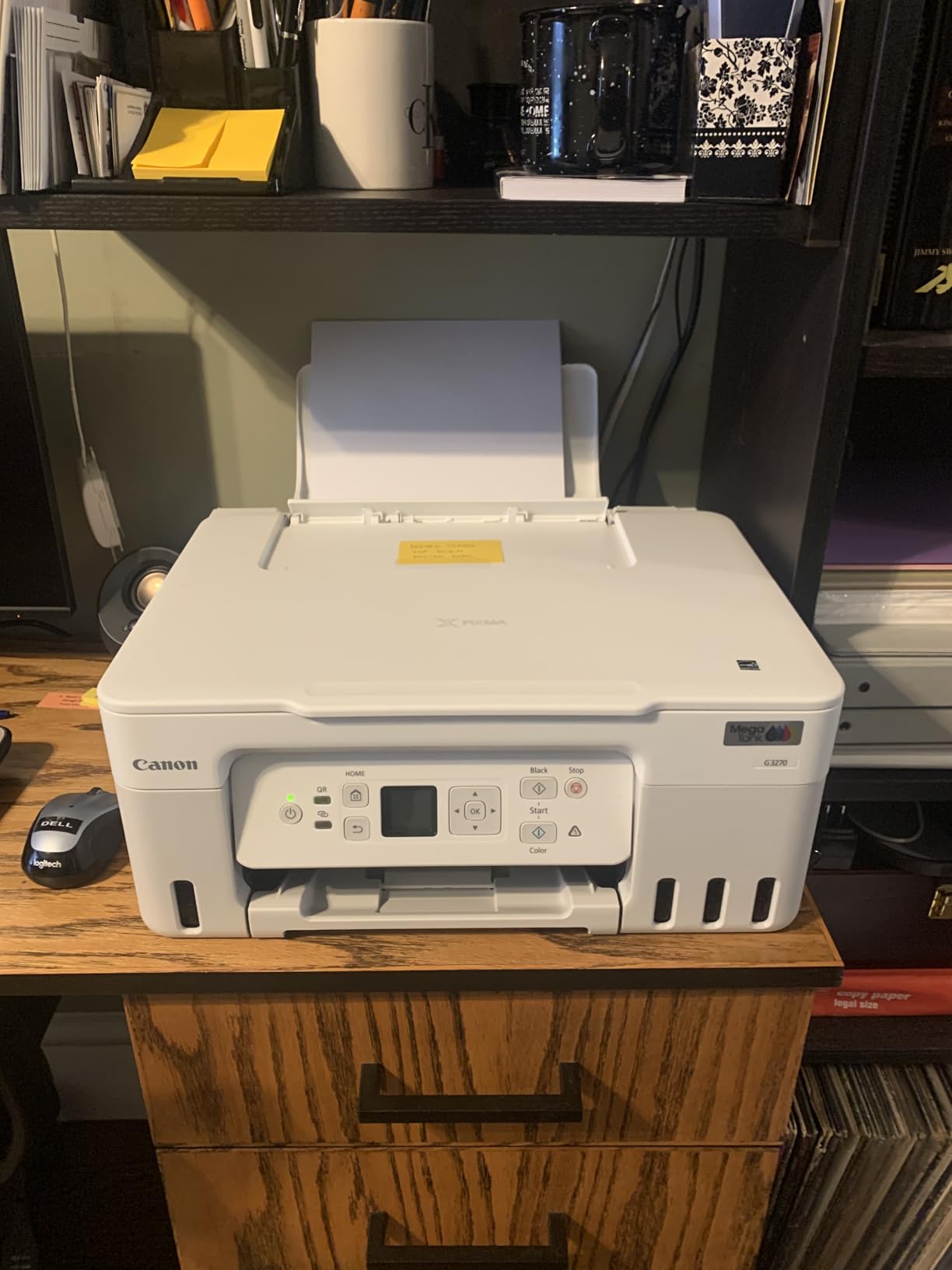 MegaTank G3270 All-in-One Wireless Inkjet Printer. for Home Use, Print, Scan and Copy, White | Includes GI-21 ink bottles and print heads for printing, scanning and copying customer photo 1
