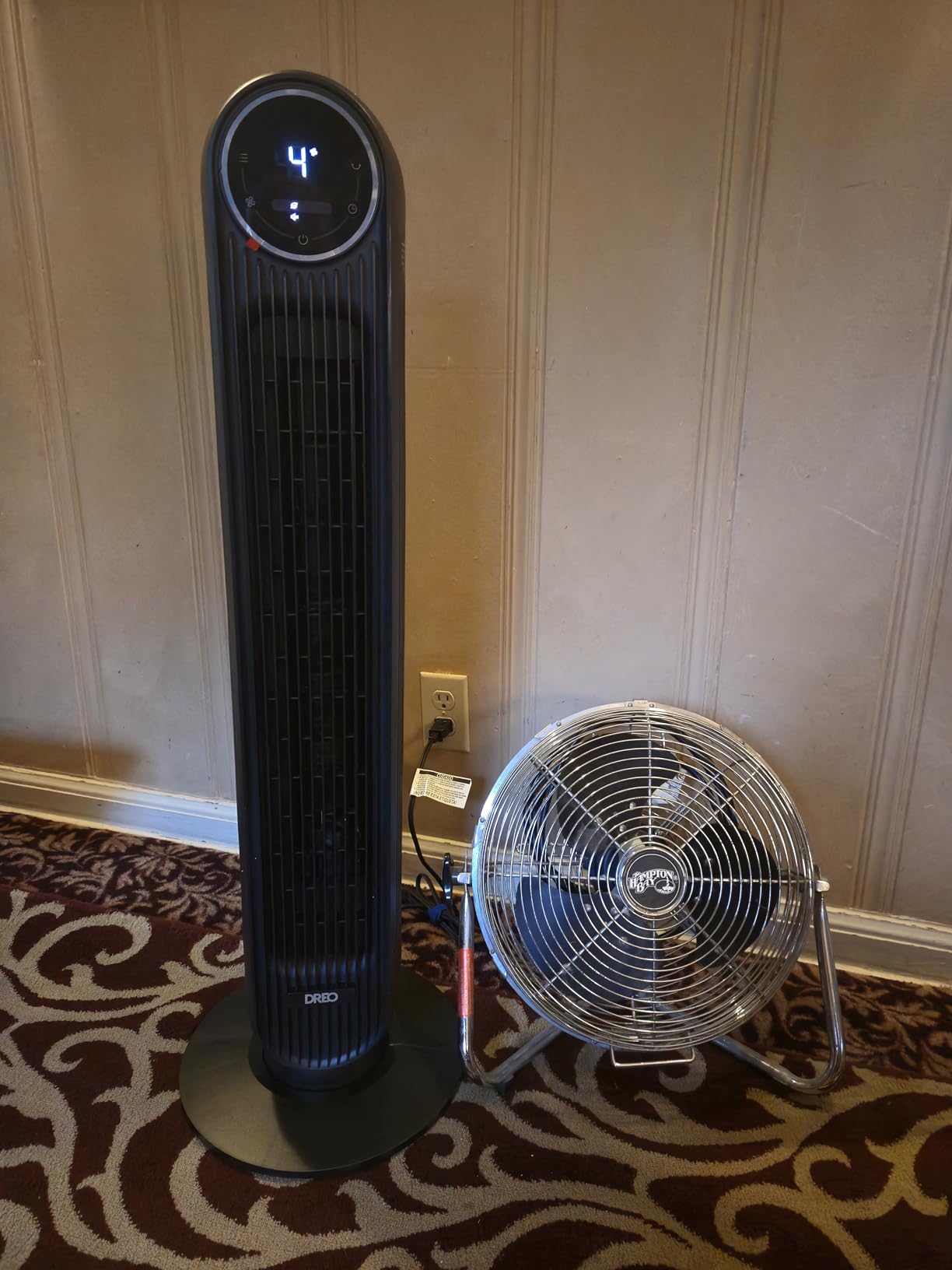 DREO Tower Fan for Bedroom, 28ft/s Velocity, Ultra Quiet Fan, 8 Speeds | 2026 Upgraded DC Motor, 90° Oscillating, 4 Modes Standing Fan, Bladeless Fan for Indoors, Floor Fans with Remote, White customer photo 2