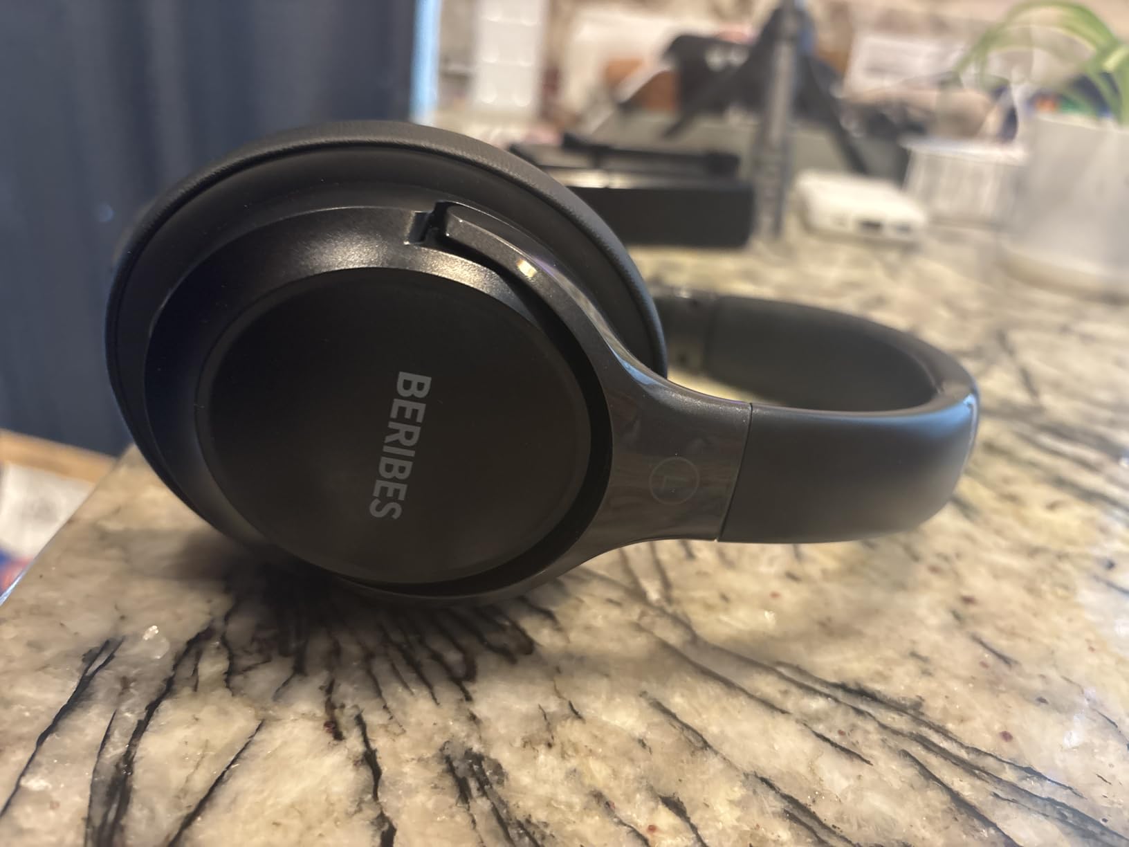 BERIBES Bluetooth Headphones Over Ear, 65H Playtime and 6 EQ Music Modes Wireless Headphones with Microphone, HiFi Stereo Foldable Lightweight Headsets, Deep Bass for Home Office Cellphone PC Ect. customer photo 2