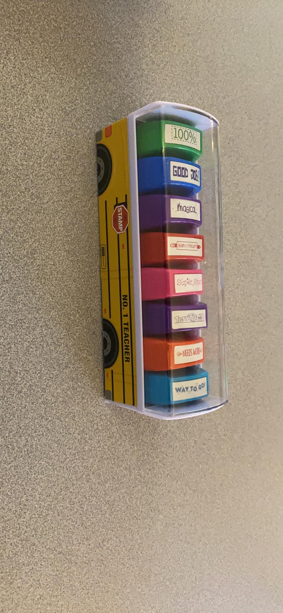 Teacher Stamps - Self Inking Motivational Encouraging, for School, Set of 8 | For Classroom and Home School Setting customer photo 1