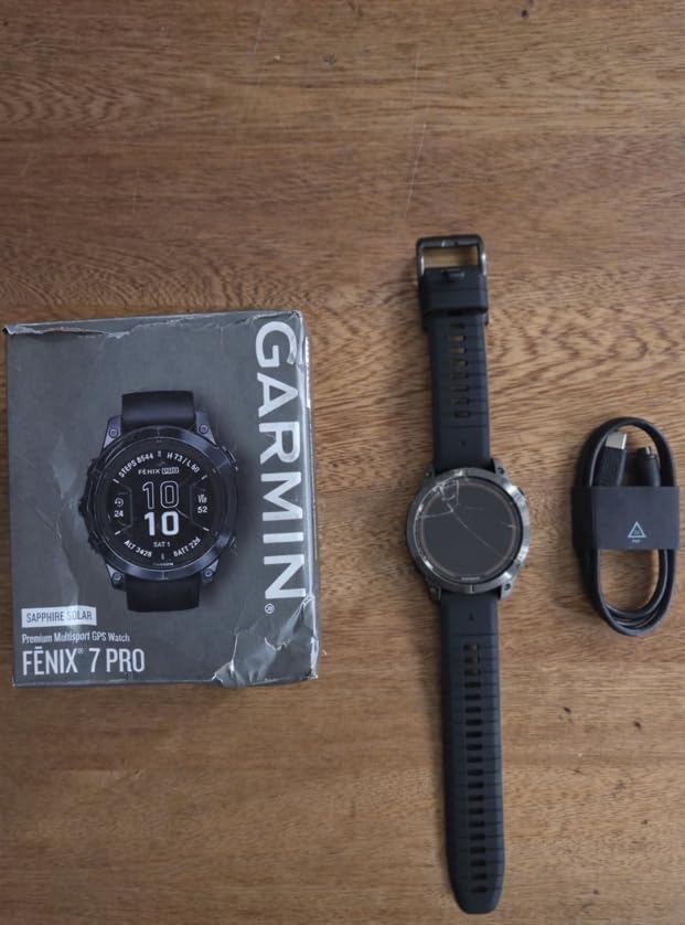 Garmin fēnix 7X Pro Sapphire Solar, Multisport GPS Smartwatch, Built-in Flashlight, Solar Charging Capability, Black customer photo 1