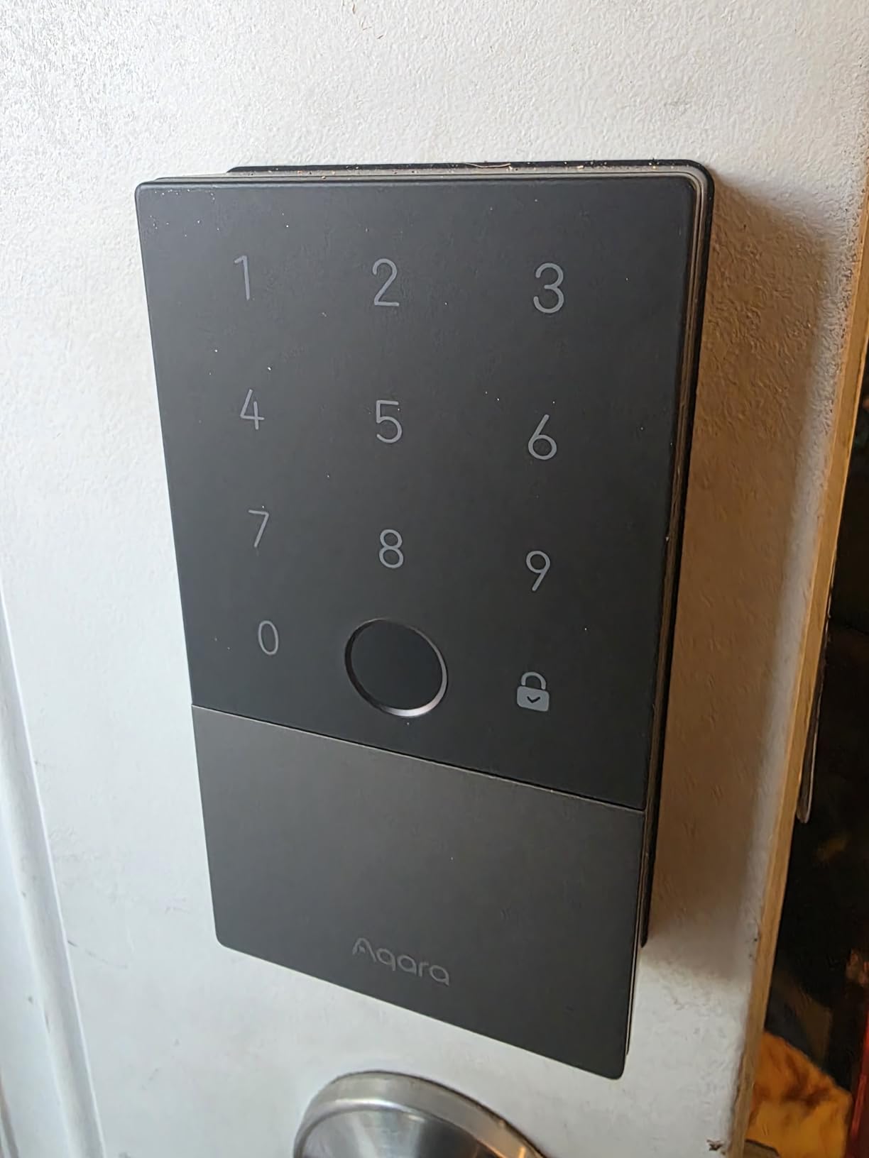 Aqara Smart Lock U100, Fingerprint Keyless Entry Door Lock with Apple Home Key, Touchscreen Keypad, Bluetooth Electronic Deadbolt, IP65 Weatherproof, Supports Apple HomeKit, Alexa, Google, IFTTT, Gray customer photo 1