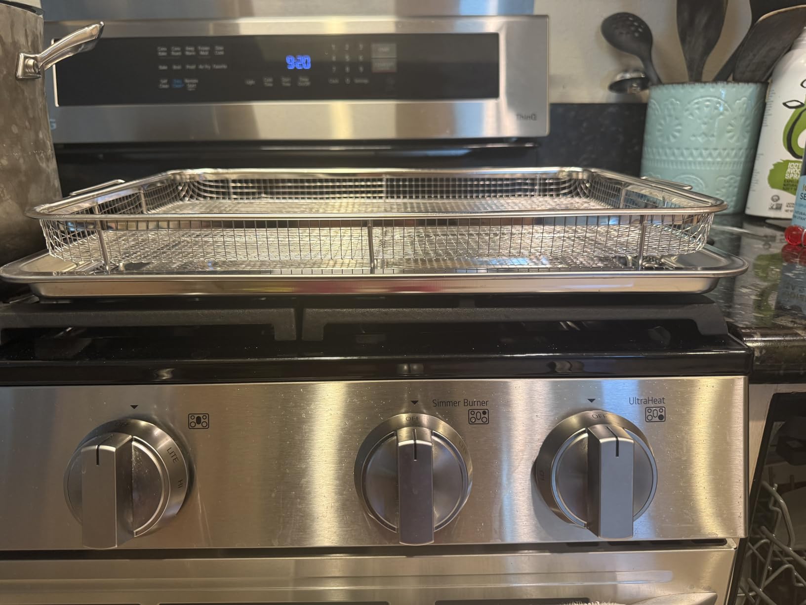 Air Fryer Basket for Oven, OPENICE Oven Air Fryer Basket and Tray Set | 15.3