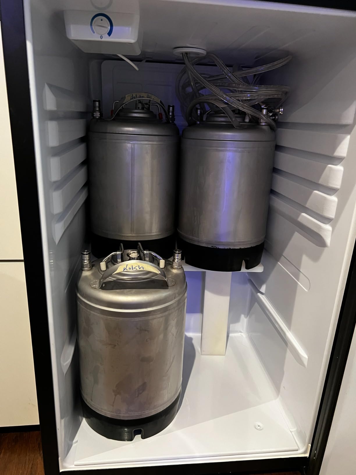 VEVOR Beer Kegerator, Dual Tap Commercial Draft Beer Dispenser for D system, Full Size Keg Refrigerator with 5lbs CO2 Tank, Hold 2 Sixth / 2 Ball lock keg, Black customer photo 1