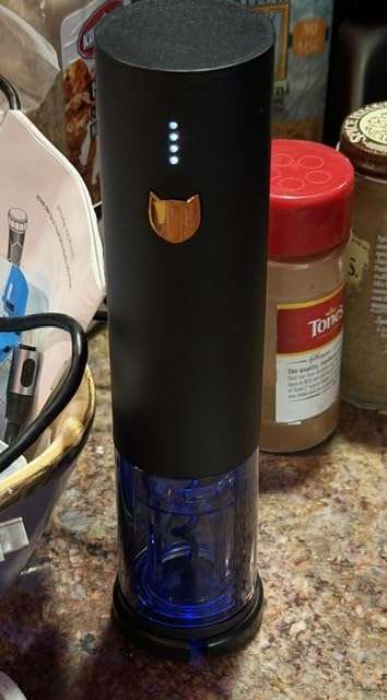 VINABON Electric Wine Opener - Updated 2026 One-Touch Automatic Wine Bottle Opener Corkscrew - Rechargeable (Up to 100 Bottles/Charge) with Foil Cutter Stand, LED Indicator. Includes Wine Guide eBook customer photo 1