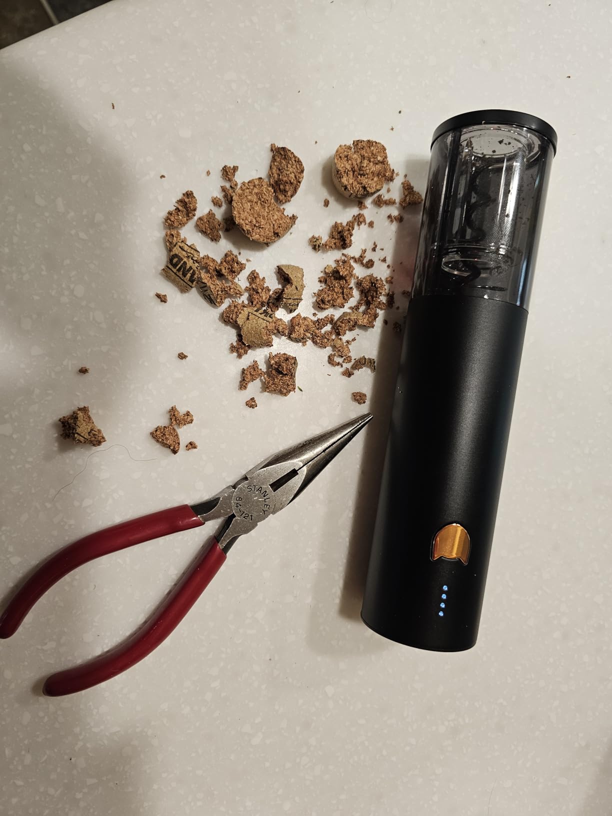 VINABON Electric Wine Opener - Updated 2026 One-Touch Automatic Wine Bottle Opener Corkscrew - Rechargeable (Up to 100 Bottles/Charge) with Foil Cutter Stand, LED Indicator. Includes Wine Guide eBook customer photo 2