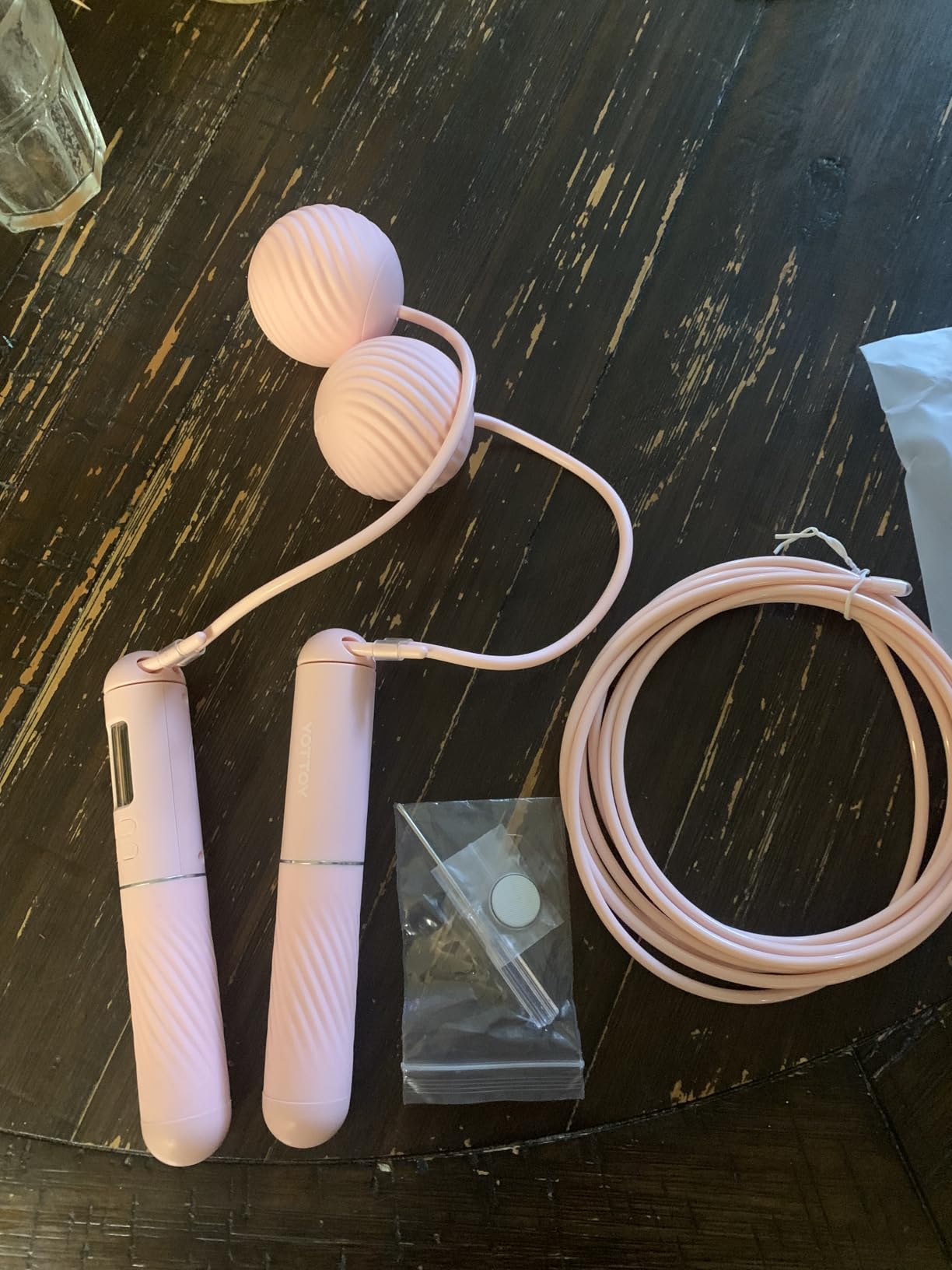 YOTTOY Skipping Ropes for Adults - Cordless Counter Jump Rope with Large Cordless Ball - Weighted Jump Rope for Women with LCD Display customer photo 1