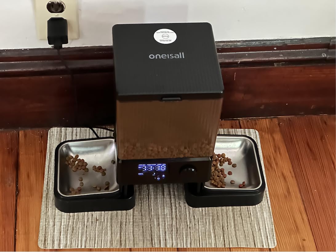 oneisall Automatic Cat Feeder for 2 Cats, 20 Cups/5L Automatic Cat Food Dispenser for Small Pets Indoor, Timed Cat Feeder for Dry Food customer photo 1