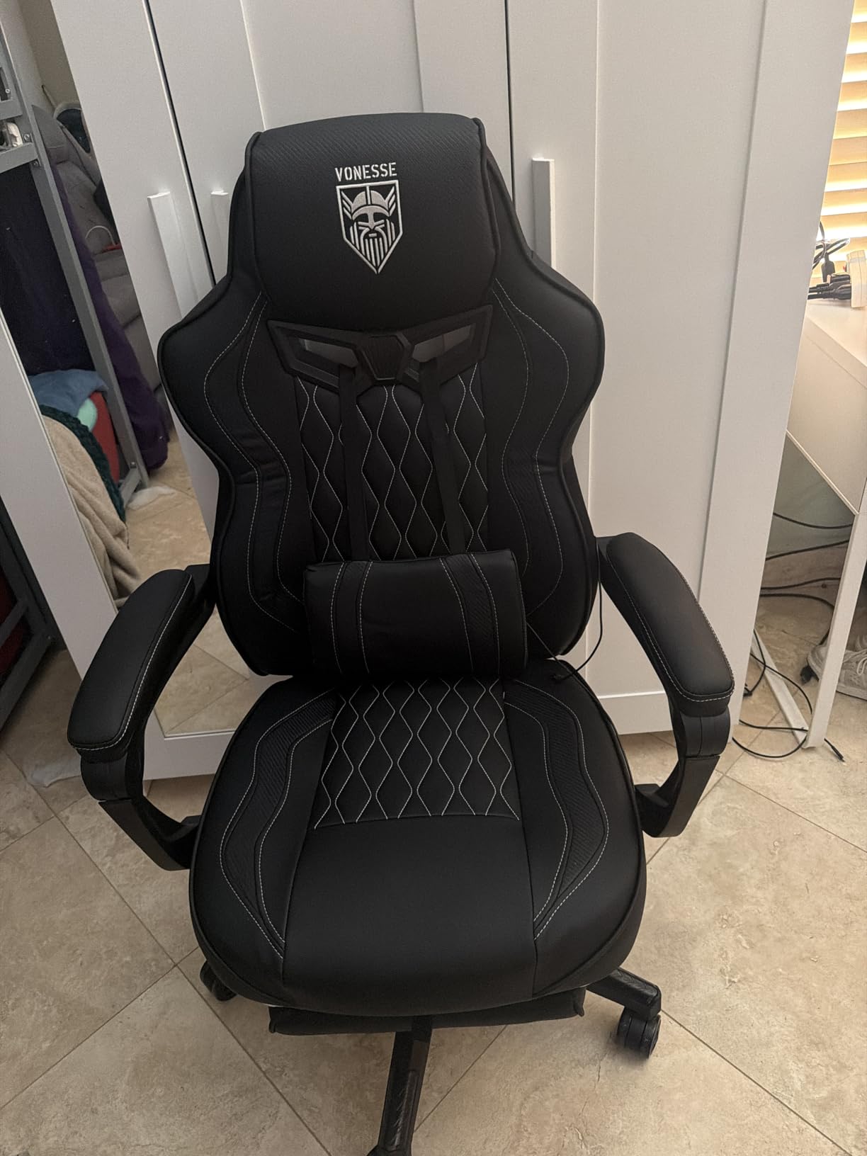 Gaming Chair for Adults, Reclining Gaming Chairs with Footrest and Massage, Computer Gaming Chair for Heavy People, Ergonomic Gamer Chair Big and Tall (Red/Black) customer photo 2