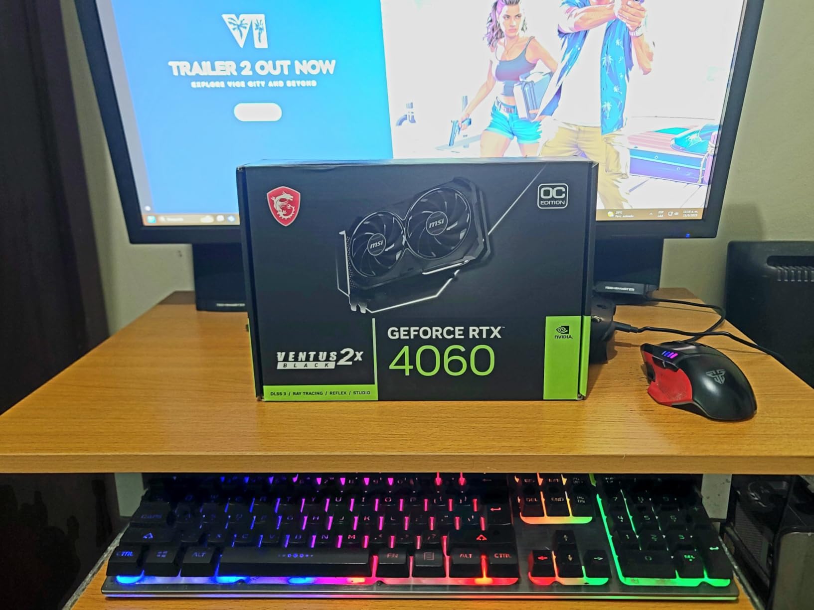 MSI GeForce RTX 4060 Ventus 2X Black 8G OC Gaming Graphics Card - 8GB GDDR6X, PCI Express Gen 4, 128-bit, 3X DP v 1.4a, HDMI 2.1a (Supports 4K & 8K HDR) customer photo 1
