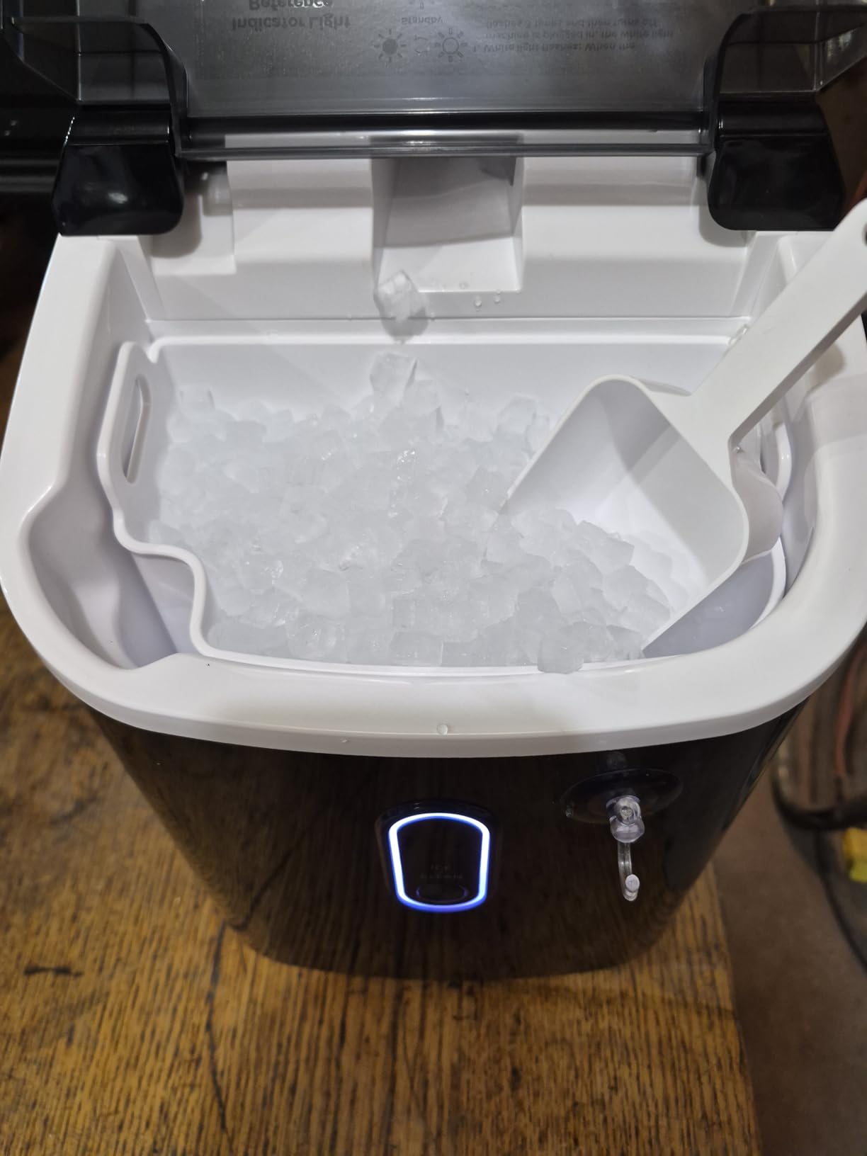 Nugget Ice Maker Countertop, Silonn Chewable Pellet Ice Machine with Self-Cleanin Function, 36lbs/24H Portable Ice Makers for Home Kitchen Officce, Black customer photo 1