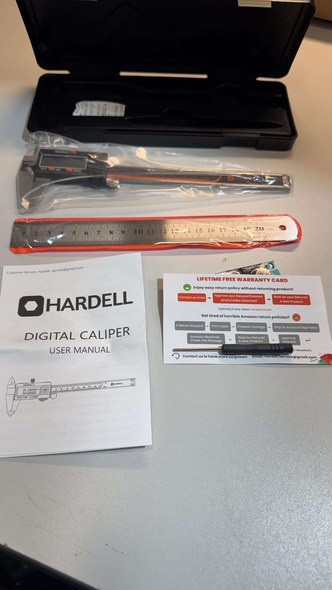 HARDELL Digital Caliper 12 Inch, Stainless Steel Caliper Measuring Tool with Large LCD Screen, Auto-Off Feature, Inch/Millimeter, Electronic Vernier Caliper for DIY, Jewelry, Parts, 3D Printing customer photo 2