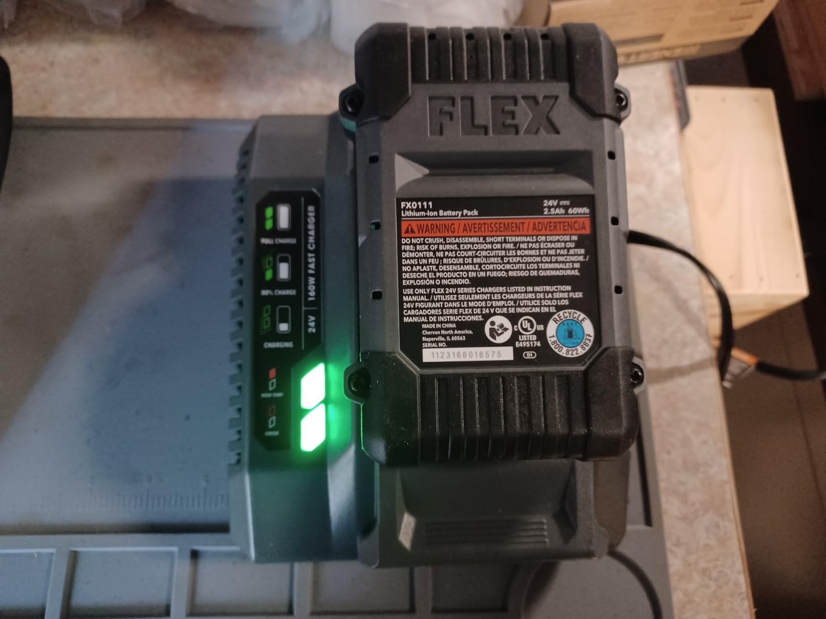 FLEX 24V Brushless Cordless 2-Tool Compact Combo Kit: 1/2-Inch 2-Speed Drill Driver and 1/4-Inch Hex Impact Driver with (2) 2.5Ah Lithium Batteries and 160W Fast Charger - FXM205-2A customer photo 1