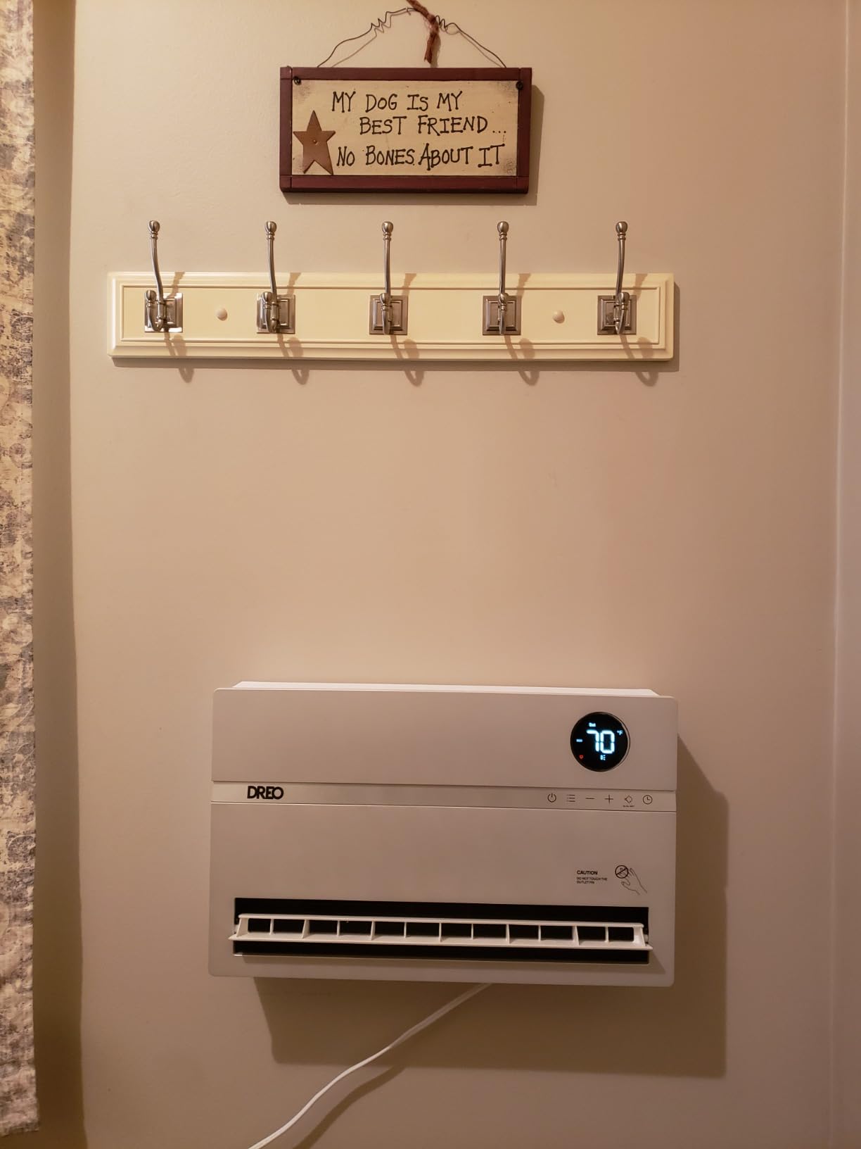 Dreo Smart Wall Heater, Electric Space Heater for Bedroom 1500W, 120 Degree Vertical Oscillation, Adjustable Thermostat, Remote Control, 24H Timer, Easy-Mount Heater for Indoor Use, Works with Alexa, WH719S customer photo 2