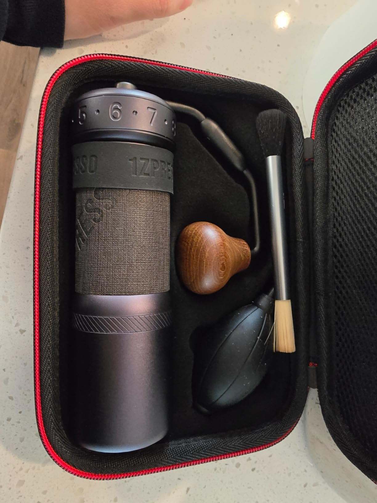1Zpresso K-Ultra Manual Coffee Grinder Iron Gray with Carrying Case, Assembly Consistency Grind Stainless Steel Conical Burr, Foldable Handle, Numerical External Adjustable Setting, All-Round Grinder customer photo 1