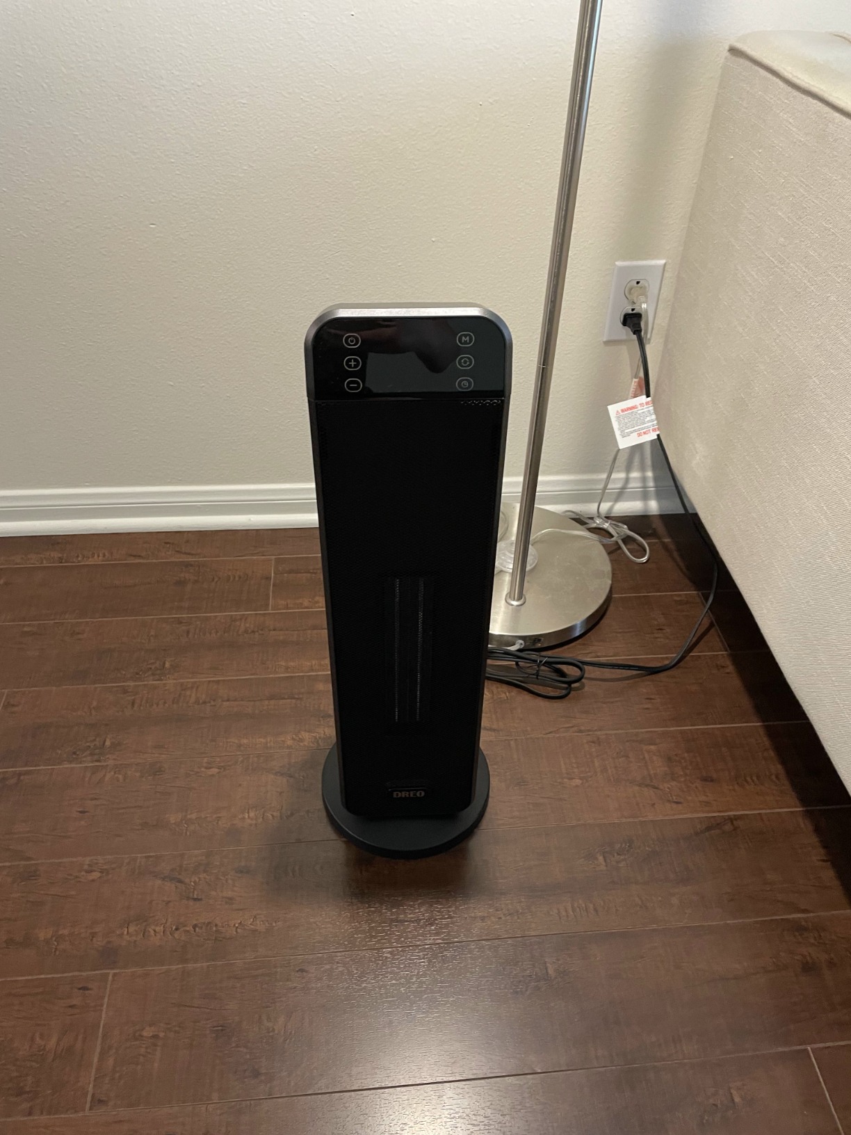 DREO 25 Inch Electric Space Heater for Indoor Use, Large Room, Thermostat | 11.5 ft/s Fast Heating, 25dB Quiet Operation, 70° Oscillation, Remote Control, Child Lock, Overheating & Tip-Over Protection customer photo 2