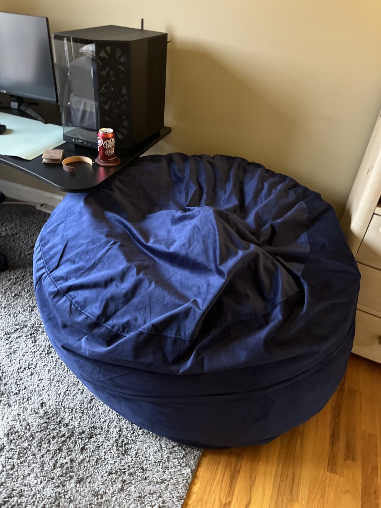 Codi 4 FT Bean Bag Chairs for Adults, Large Beanbag with Filler, Grey, Shredded Foam Fill, Machine Washable Cover, Built-In Zipper, Reinforced Seams, Ideal For Gaming customer photo 1