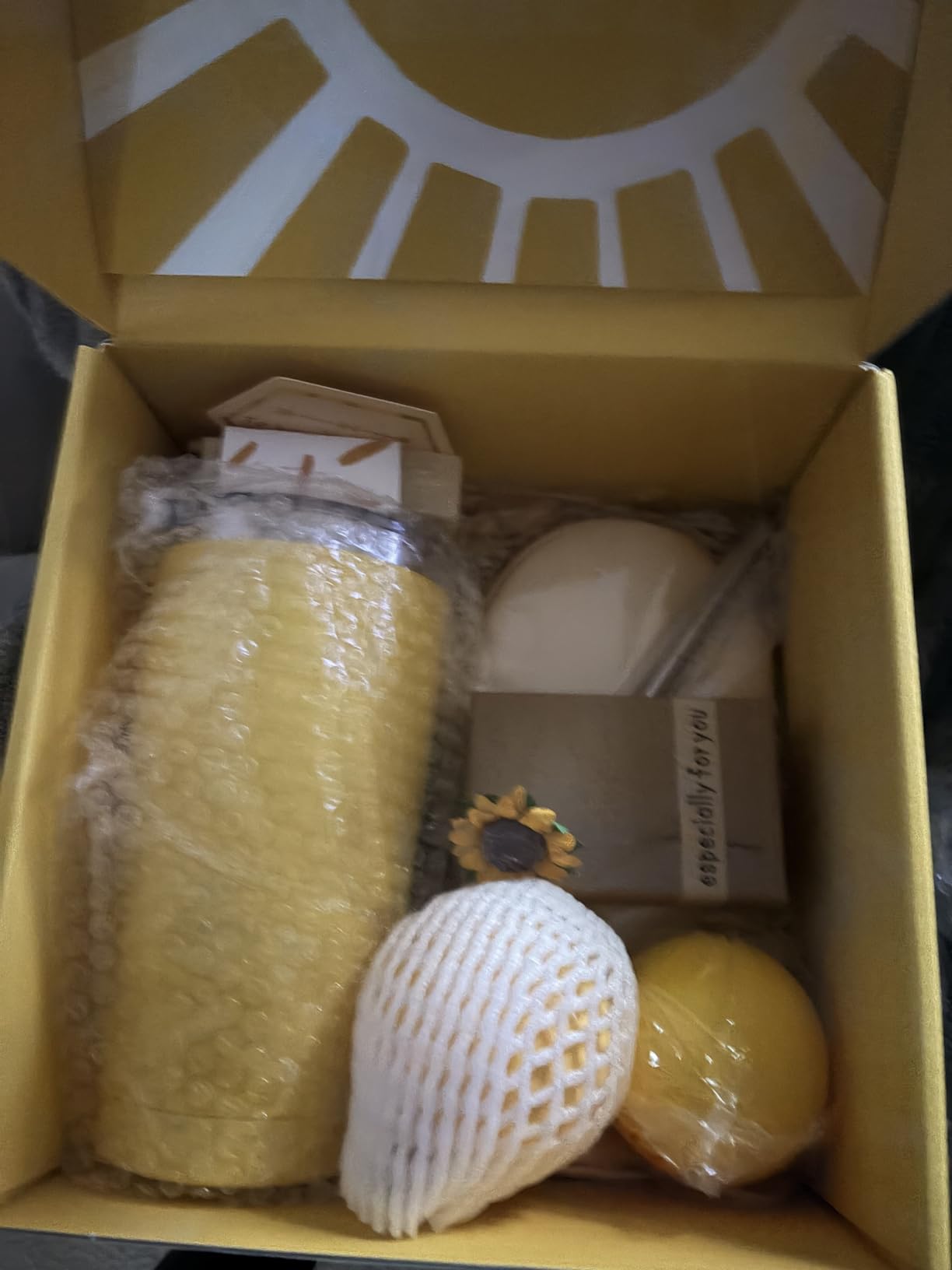 Gift Baskets for Women, 10pcs Unique Birthday Gifts for Women, Best Friend Birthday Christmas Gift, Get Well Soon Gift Basket Sending Sunshine Cheer Up Box for Sister Friendship - BRIGHTEN UP HER DAY customer photo 1