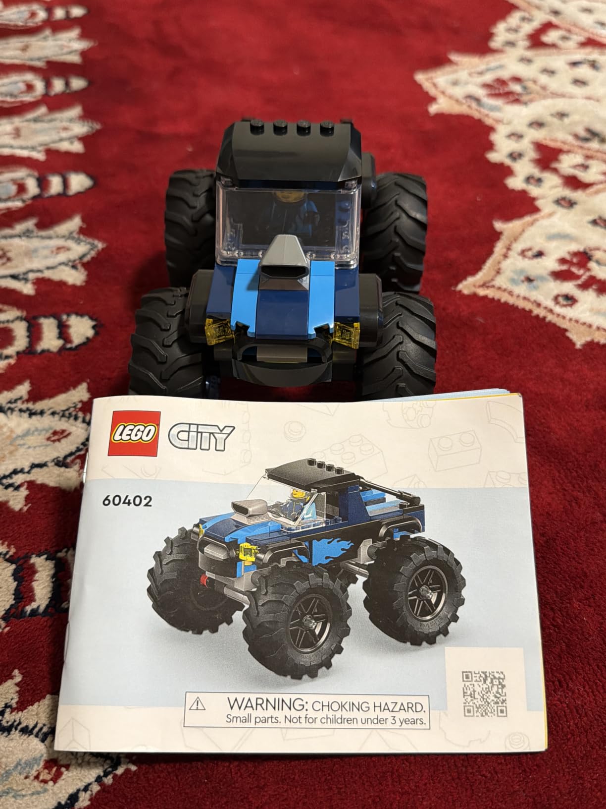 LEGO City Blue Monster Truck Off-Road Toy Playset with a Driver Minifigure, Imaginative Toys for Kids, Fun Gift for Boys and Girls Aged 5 Plus, Mini Monster Truck, 60402 customer photo 1