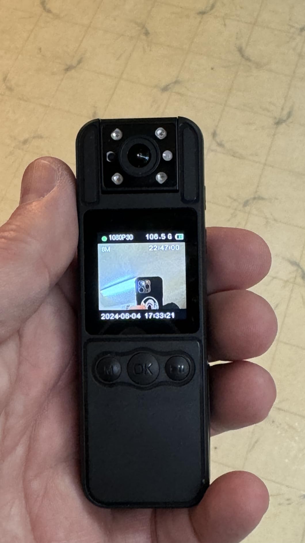 Body Camera with Audio and Video Recording, HD 1080P Body Cam with 180° Rotating Lens, 6HR Battery, IR Cut Auto Night Vision, 128GB Body Worn Camcorder, for Personal Civilians, Police Law Enforcement customer photo 1