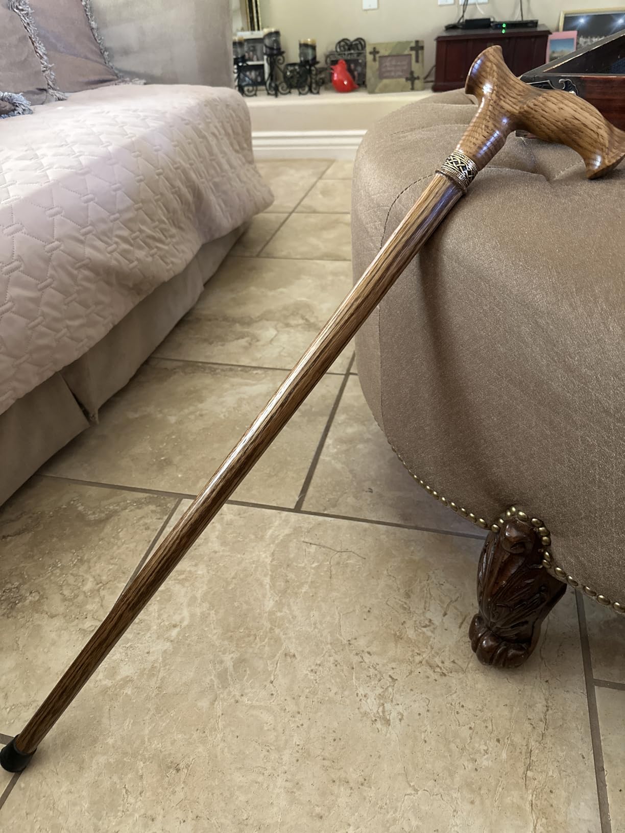 Asterom Handcrafted Canes for Men, Ergonomic Wooden Walking Cane, Oak Wood customer photo 2
