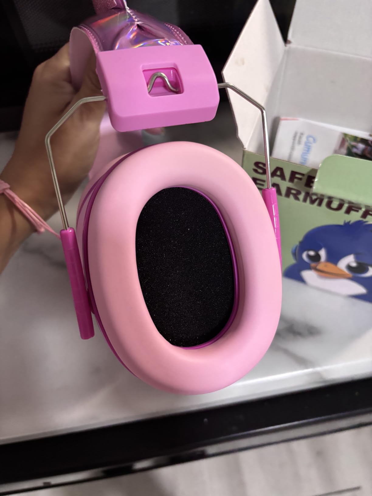 Noise Cancelling Headphones for Kids, Kids Ear Protection 28dB SNR Noise Reduction Ear Muffs for Toddler/Children, Noise Cancelling Headphones Hearing Protection for Fireworks/Monster Truck customer photo 2