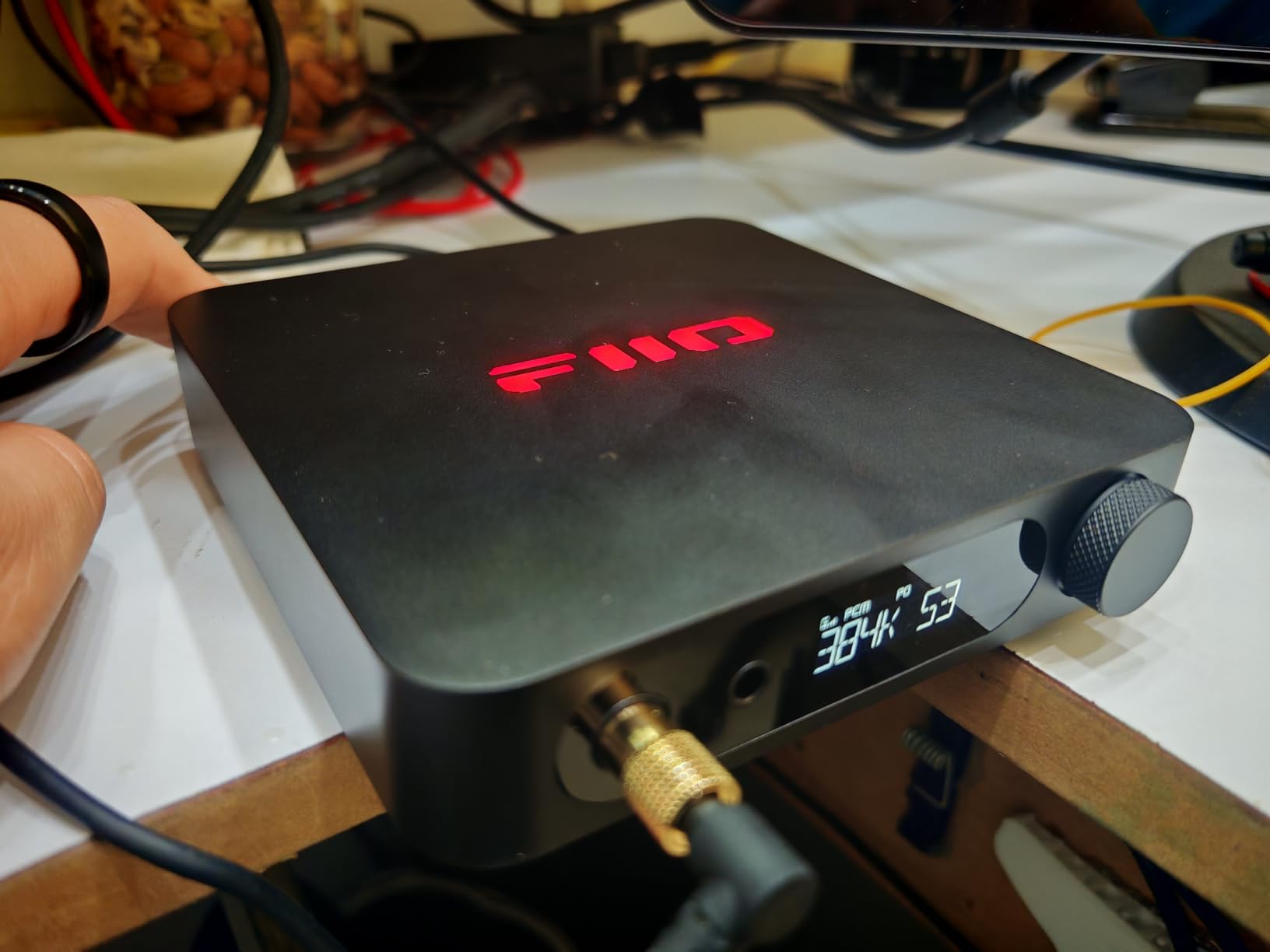 FiiO K11 DAC and Headphone Amplifier for Home Audio or PC, 6.35mm and Balanced 4.4mm, RCA, Coaxial, Optical, 1400mW, 384kHz/24Bit DSD256 (Black) customer photo 2