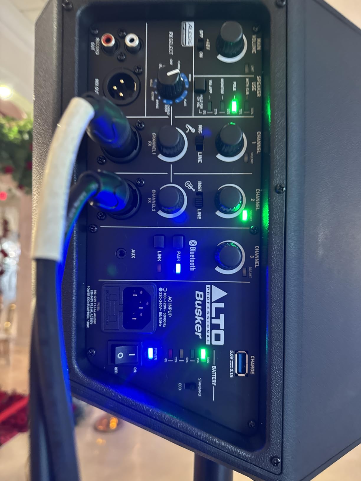 ALTO BUSKER 200W Portable PA Speaker System | Rechargeable Battery, Bluetooth, 3-Channel Mixer, Alesis FX, App Control, and USB Charging customer photo 1