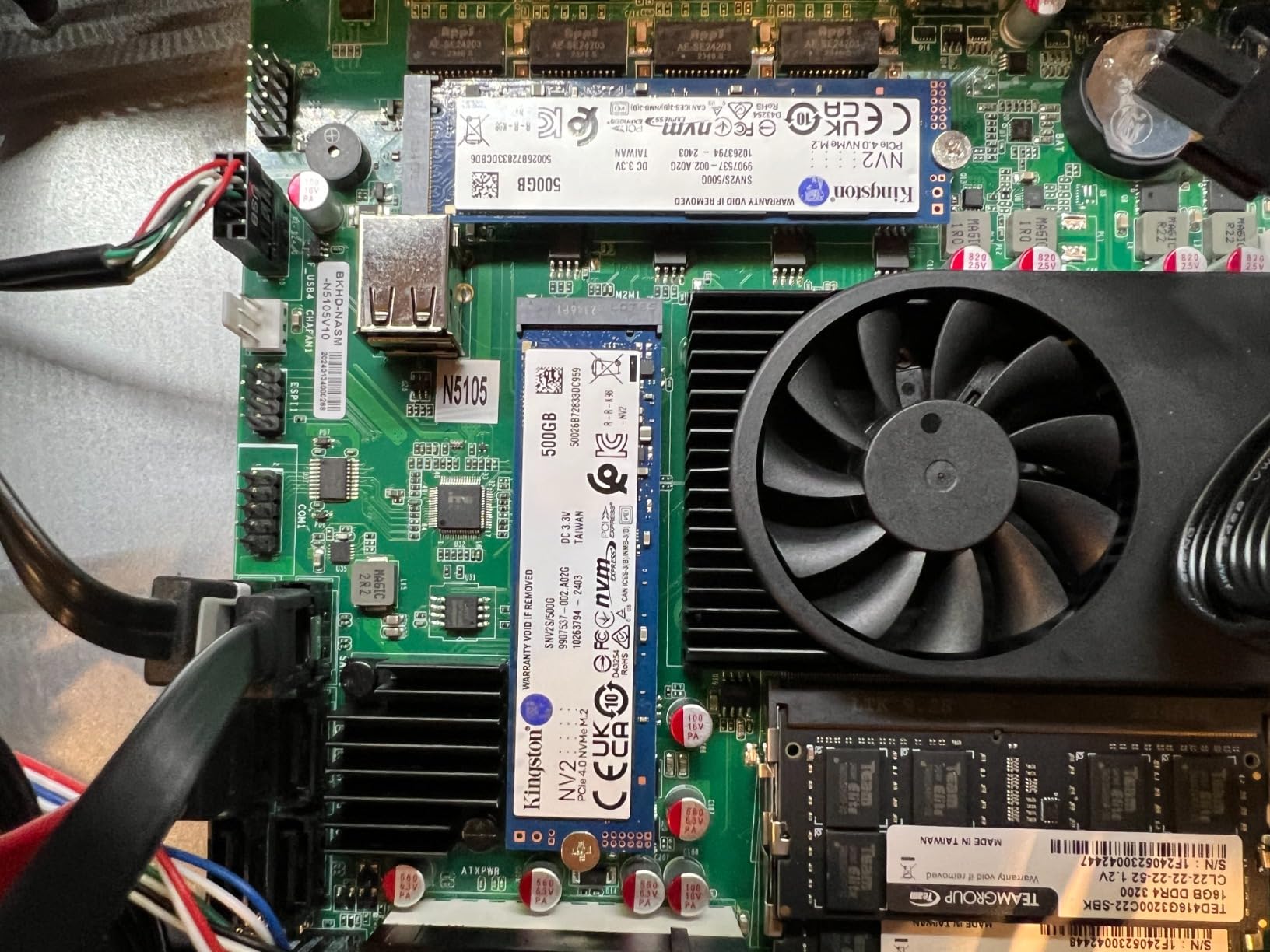 NAS Motherboard N5105, 4 Port i226-V 2.5GbE LAN, 2X M.2 NVMe, 6x SATA3.0, 2x DDR4, Mini ITX Soft Router VPN Openwrt Barebone Micro Appliance DIY customer photo 1