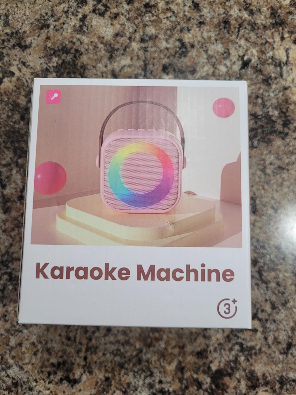 Mini Karaoke Machine, Portable Bluetooth Speaker with 2 Wireless Microphones | 360° Surround Sound, 5 Voice Effects, Bluetooth 5.0, LED Lights, TF/USB/AUX, For Kids and Adults, Family Home Party and Gifts customer photo 1