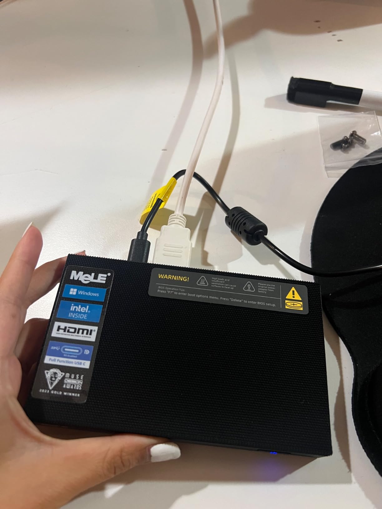MeLE Quieter 4C N100 Fanless Mini PC 16GB RAM 512GB Storage | Full-functional USB-C, Support 4K triple display, dual-band WiFi, ideal for Home, Office, Education, Industry, Astrophotography customer photo 1