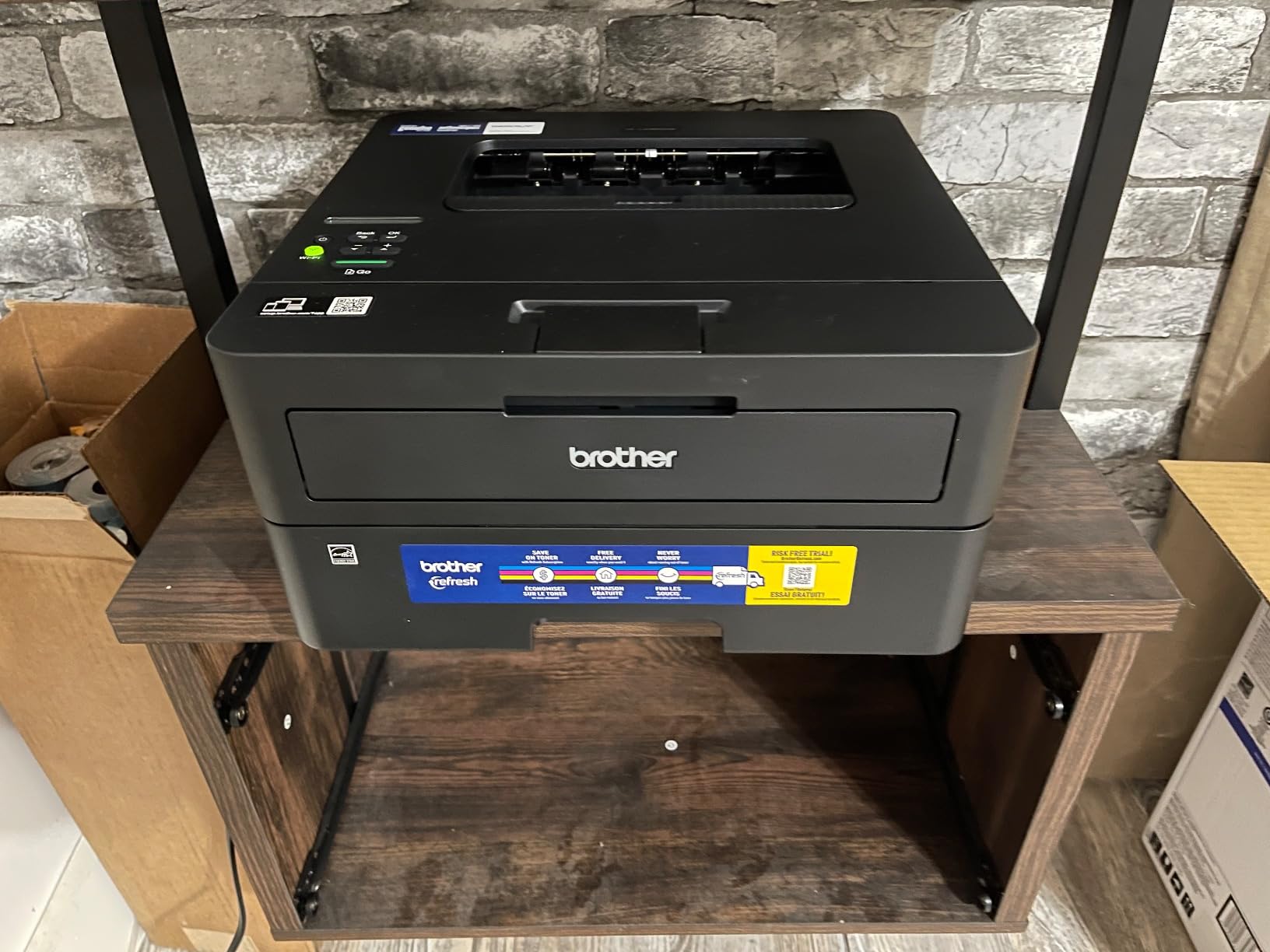 Brother HL-L2460DW Wireless Compact Monochrome Laser Printer with Duplex, Mobile Printing, Black & White Output | Includes Refresh Subscription Trial(1), Works with Alexa customer photo 1