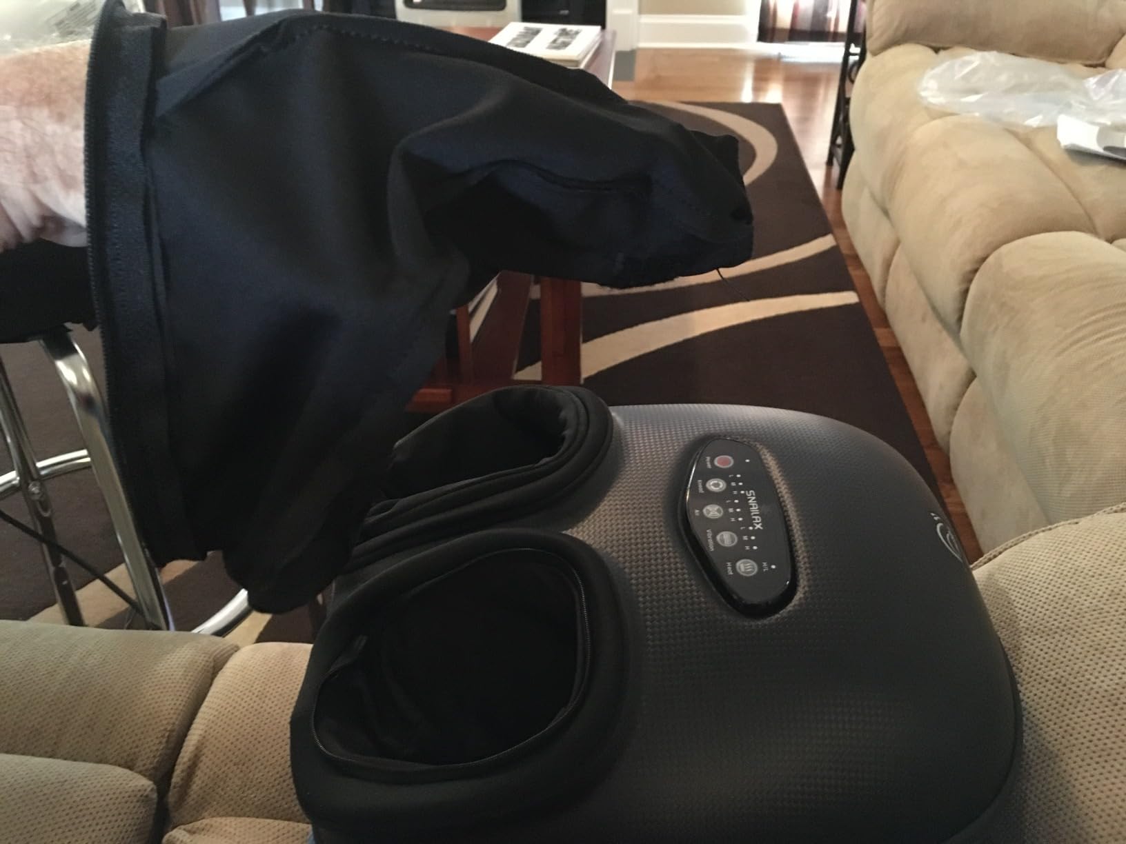 Snailax 2026 Shiatsu Foot Massager with Heat, Deep Kneading, Compression, Vibration, FSA Eligible Hsa Electric Feet Massage Machine for Plantar Fasciitis, Neuropathy, Gift for Women Man customer photo 1