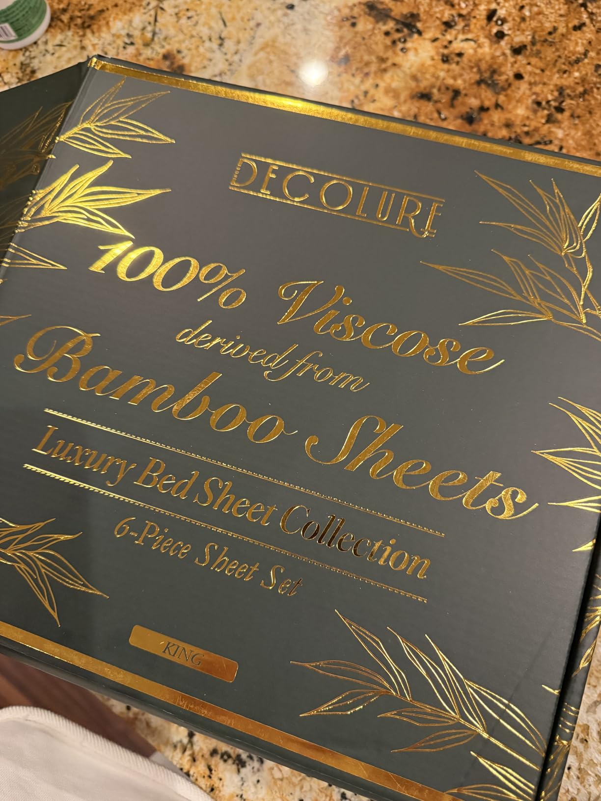 DECOLURE 100% Viscose Derived from Bamboo Sheets King Size - Luxury 6 Pc Naturally Cooling Sheets, Ultra Soft Bed Set - Deep 17