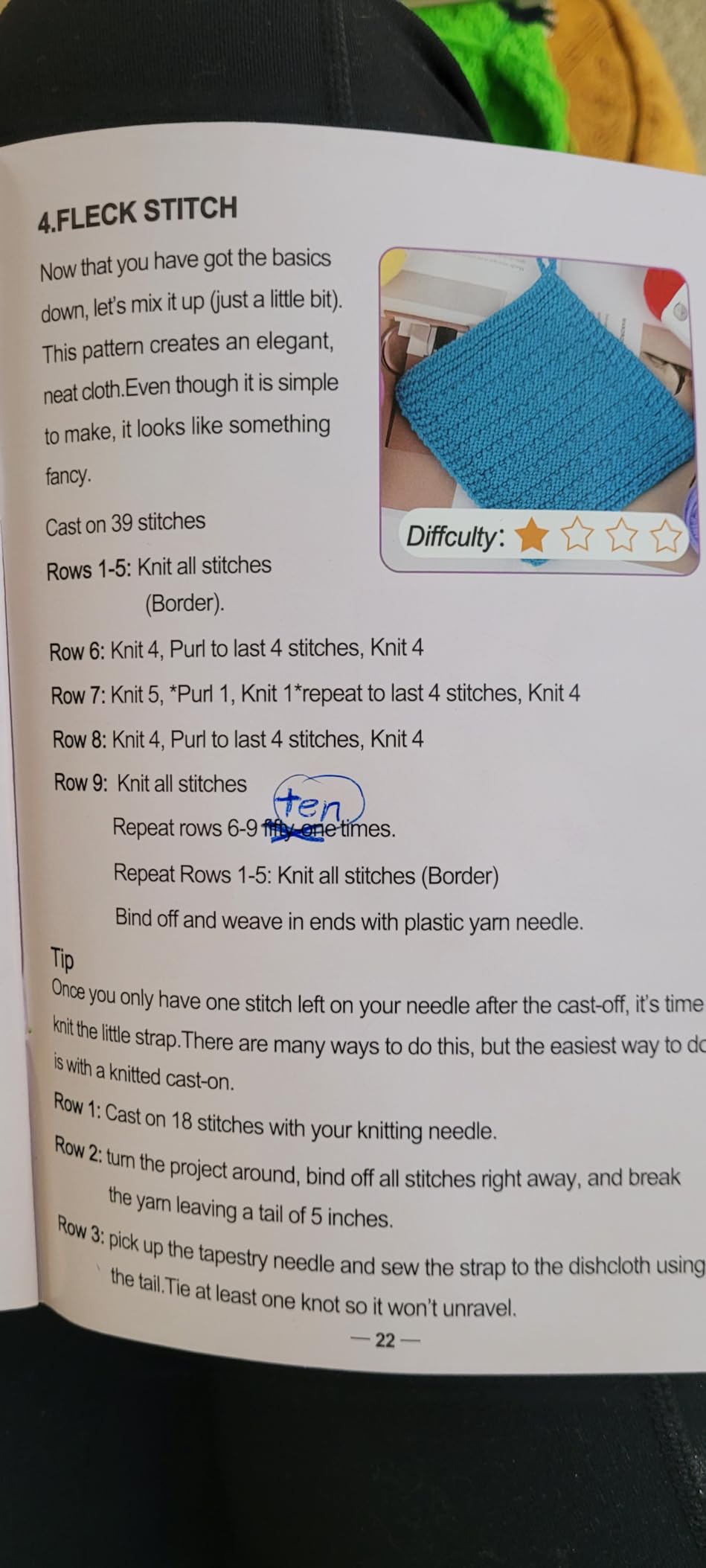 Aeelike Knitting Kit for Beginners, Complete Beginner Knitting Kit Easy Knitting Set Including Knitting Needles Set Cotton Yarn, Learn to Knit Dishcloth with Step-by-Step Instructions, Colorful customer photo 1