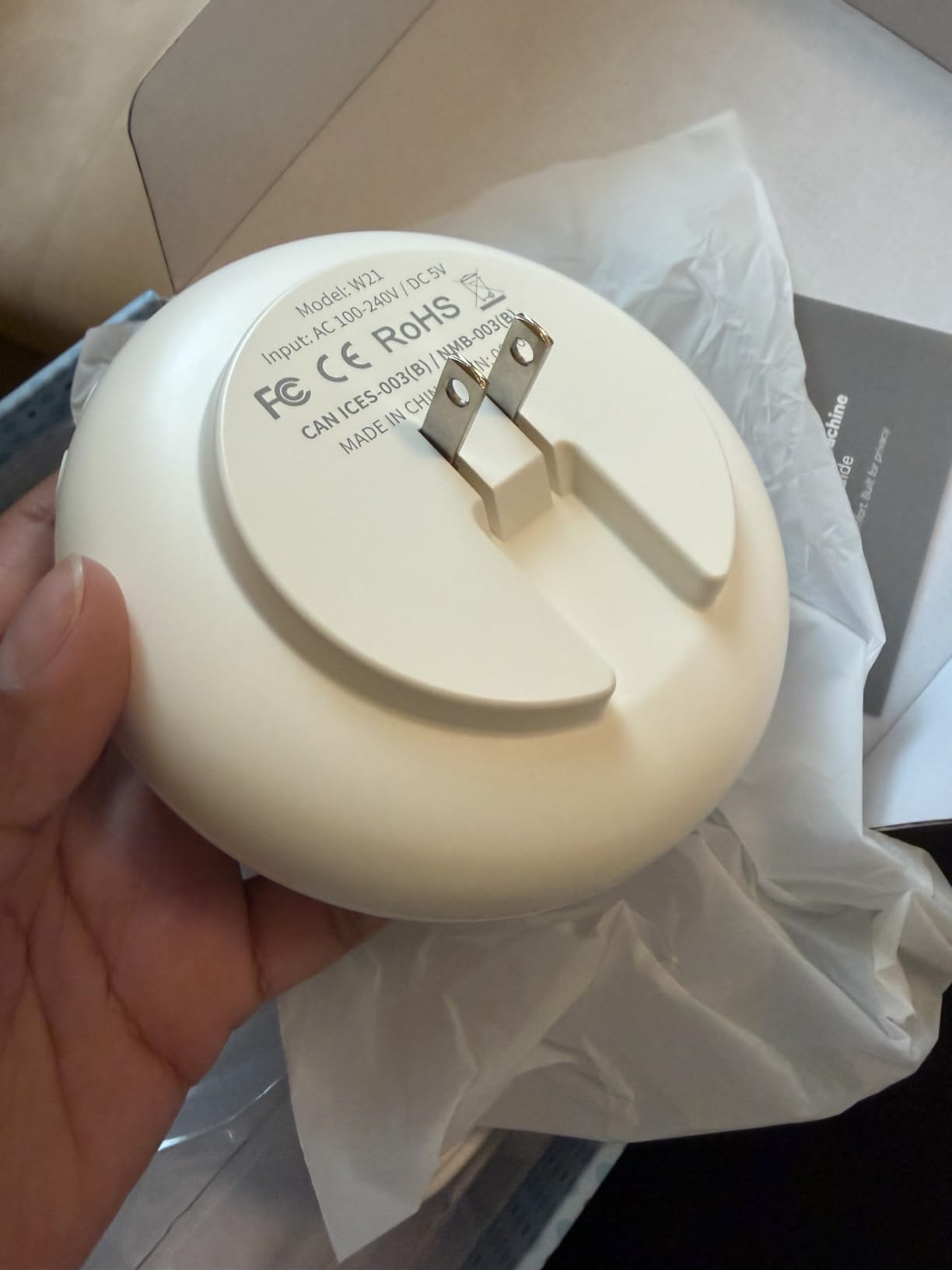 Wall Plug in White Noise Sound Machine for Office Privacy & Noise Canceling, White Noise Machine for Sleeping Adults & Baby, Therapy Noise Blocker with 20 Soothing Sounds & Nightlight by Calm Me customer photo 1