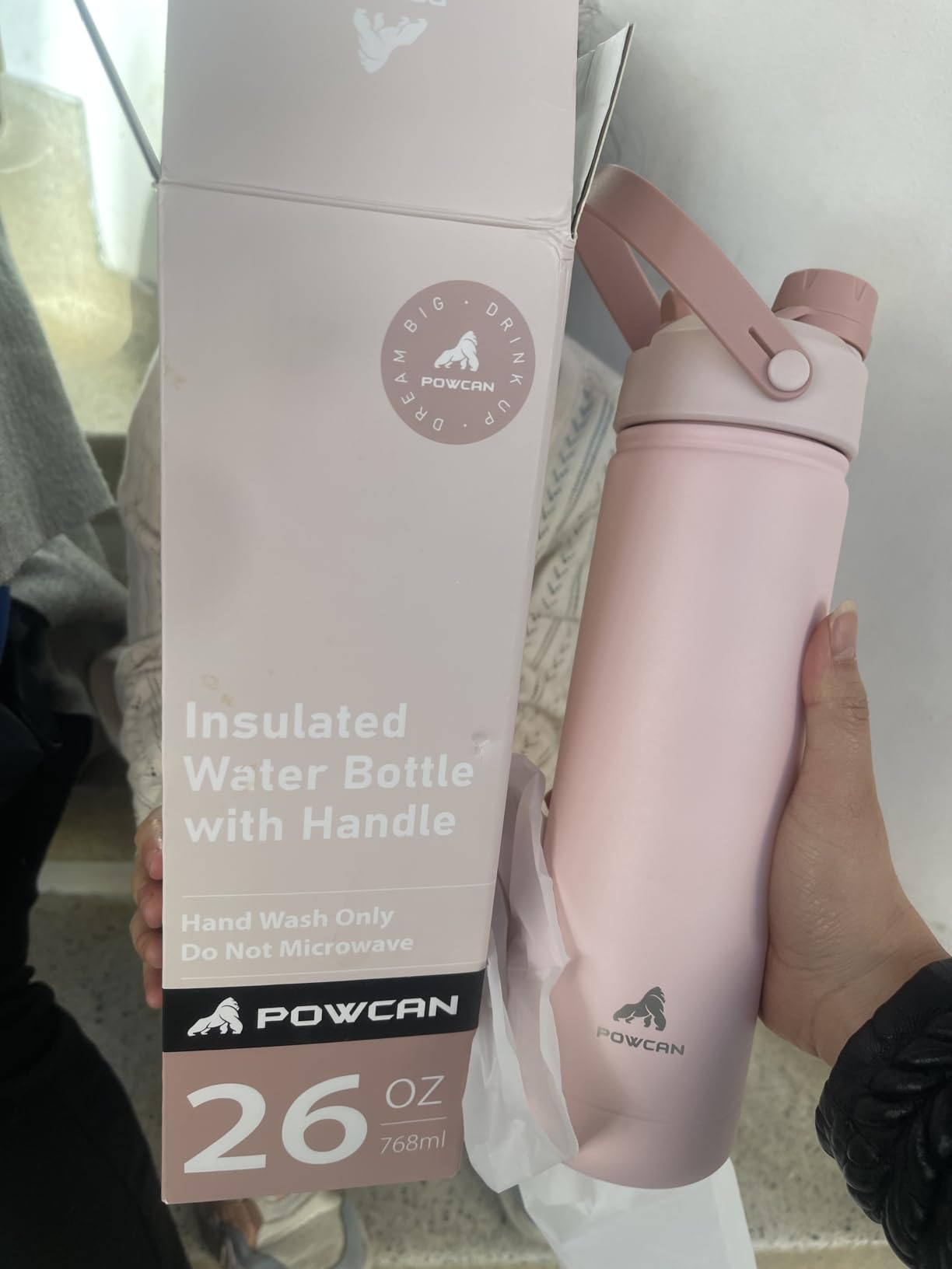 POWCAN 40 oz Insulated Water Bottle with 2-in-1 Straw and Spout Lid, Keep Cold 24H, Leak-Proof, BPA-Free, Double Wall Stainless Steel Water Bottle for Sports, Gym, Travel, and School (Dark Knight) customer photo 1