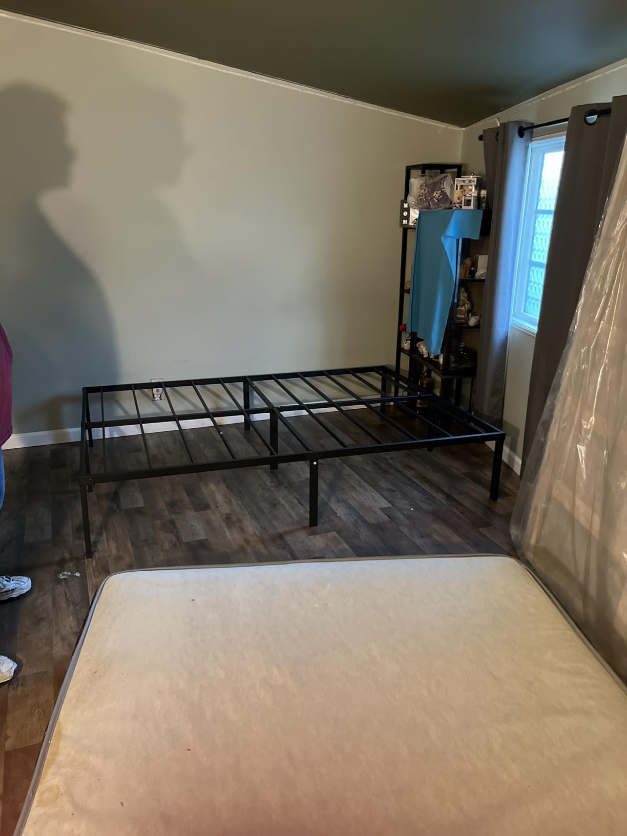 HLIPHA Metal Platform Bed Frame 14 Inch Tall, No Box Spring Needed, Full Size Bed with Heavy Duty Strong Support Slats, Easy to Assemble, Black customer photo 1