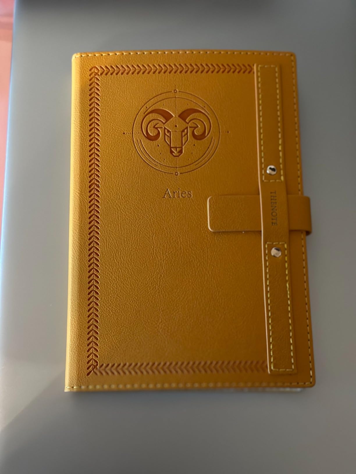 Zodiac Gift A5 Hardcover Leather Journal Notebook, Ideal present for Women Men on Birthday, Anniversary, Holidays with Greeting Card (Gemini) customer photo 1
