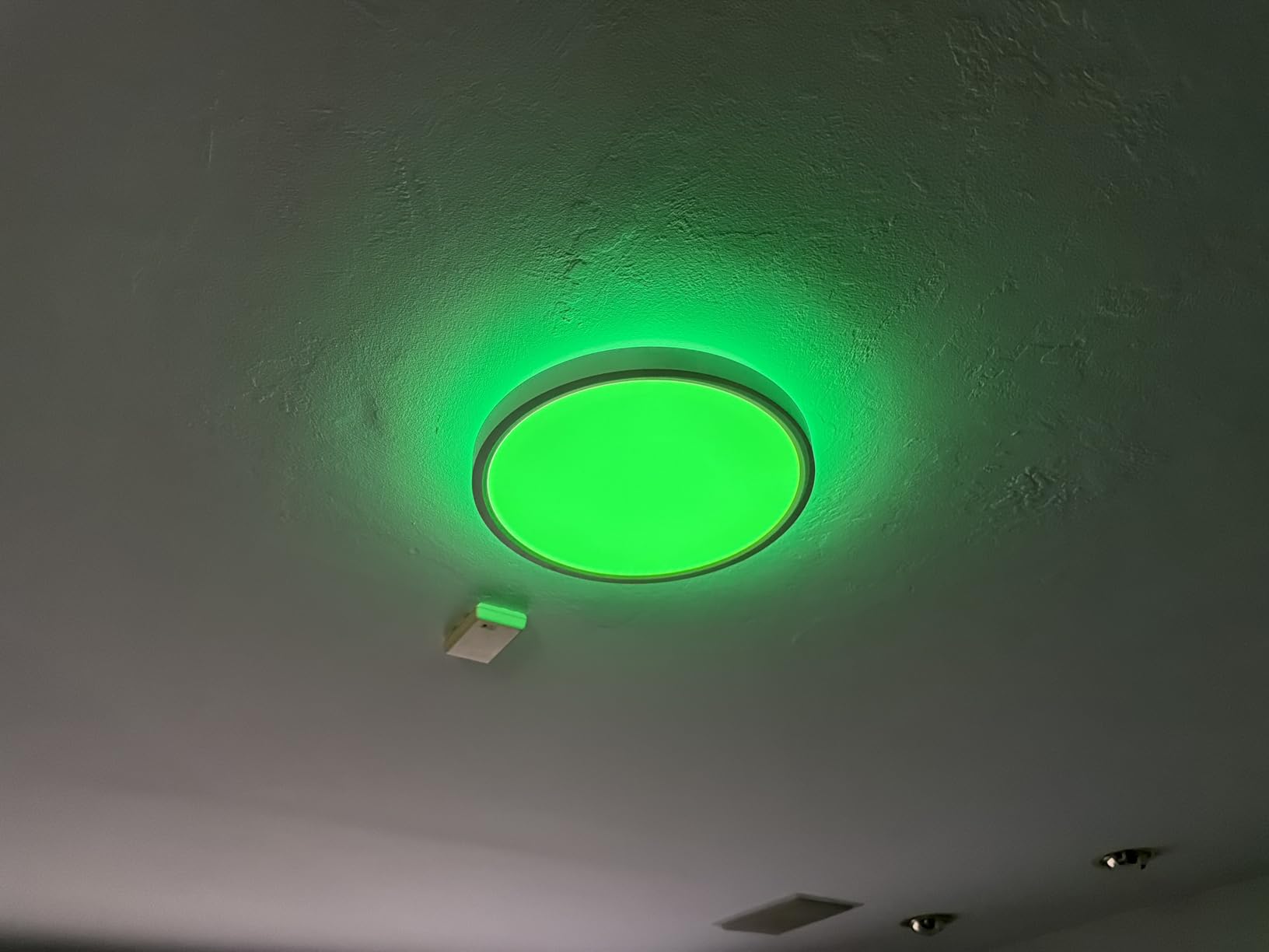 Govee Smart Ceiling Light, RGBIC 2400LM 2700K-6500K 12 Inch 1 Pack White | RGBIC LED Flush Ceiling Light Fixture, 2400LM DIY Colors, Works with Matter Alexa for Bedroom, Living Room customer photo 2