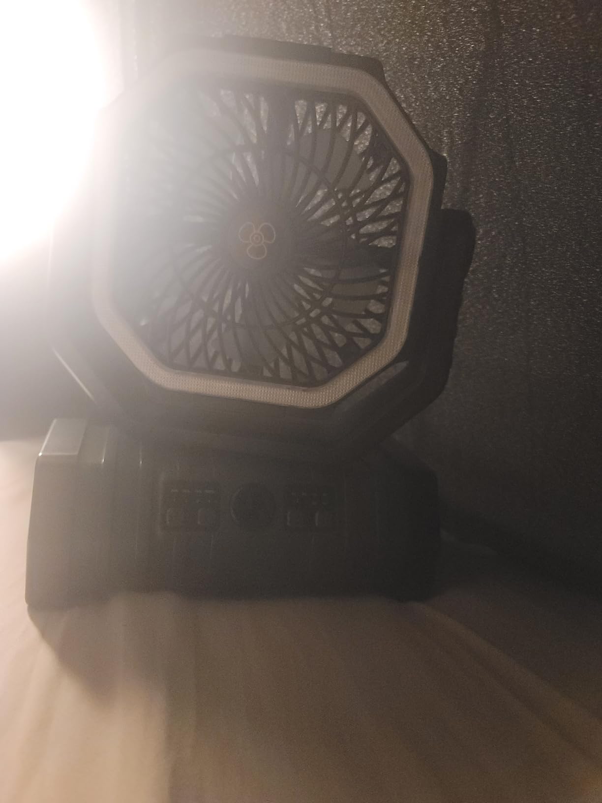 Camping Fan - 20000mAh Battery Powered Fan Rechargeable with LED Lantern - Portable Outdoor Tent Fans with Hanging Hook 4 Speeds Wind Remote Control, Black and Orange customer photo 1