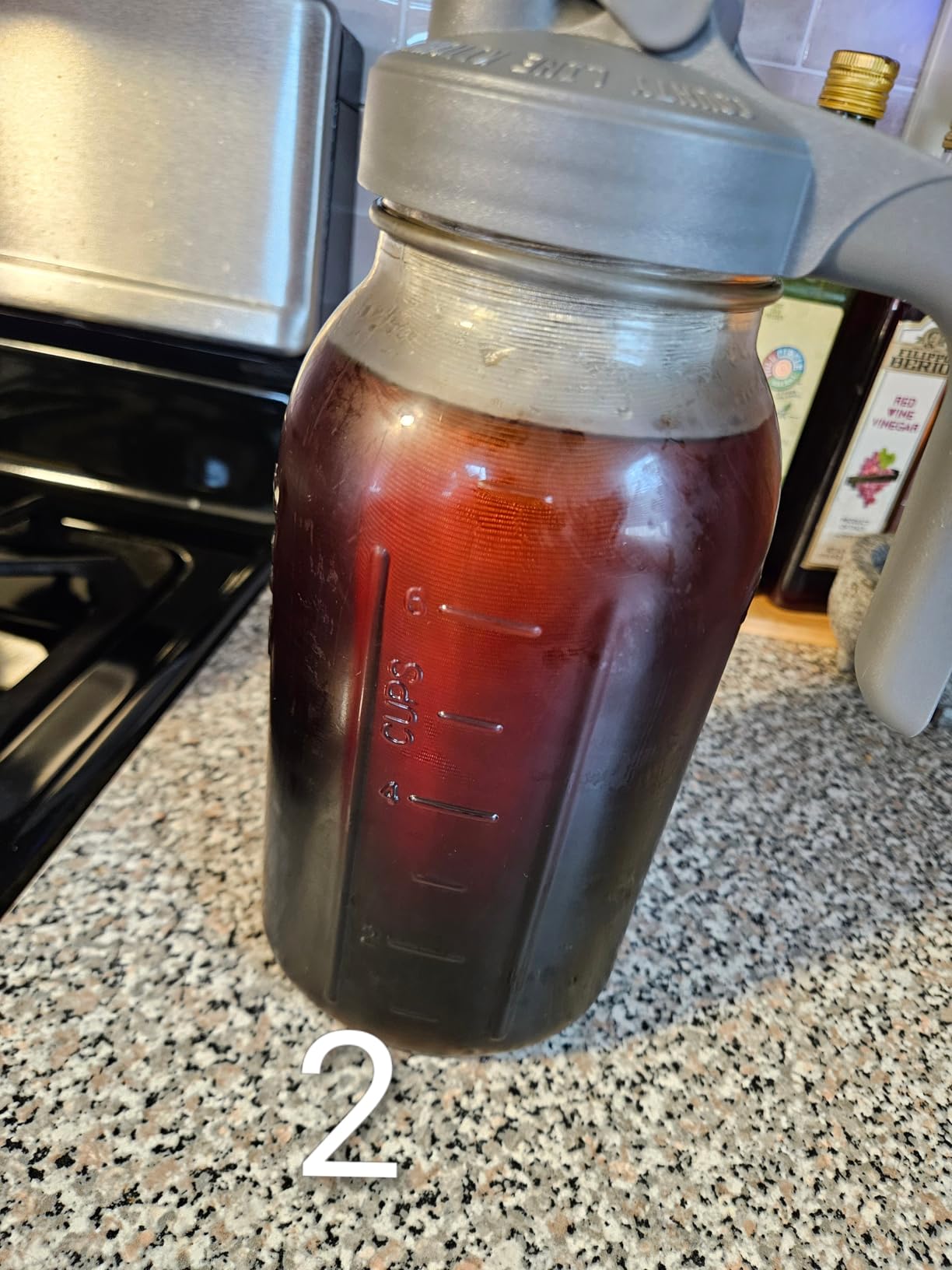 County Line Kitchen 64 oz Glass Cold Brew Coffee Maker with Leak-Proof Lid, Wide Mouth Mason Jar - Iced Coffee and Tea Pitcher - Black customer photo 1