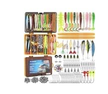 PLUSINNO Fishing Lures, 137Pcs Fishing Lure Kit Tackle Box Including Spoon Lures, Soft Baits, Jigs, Hooks, Fishing Gear for Bass, Trout, Salmon customer photo 1