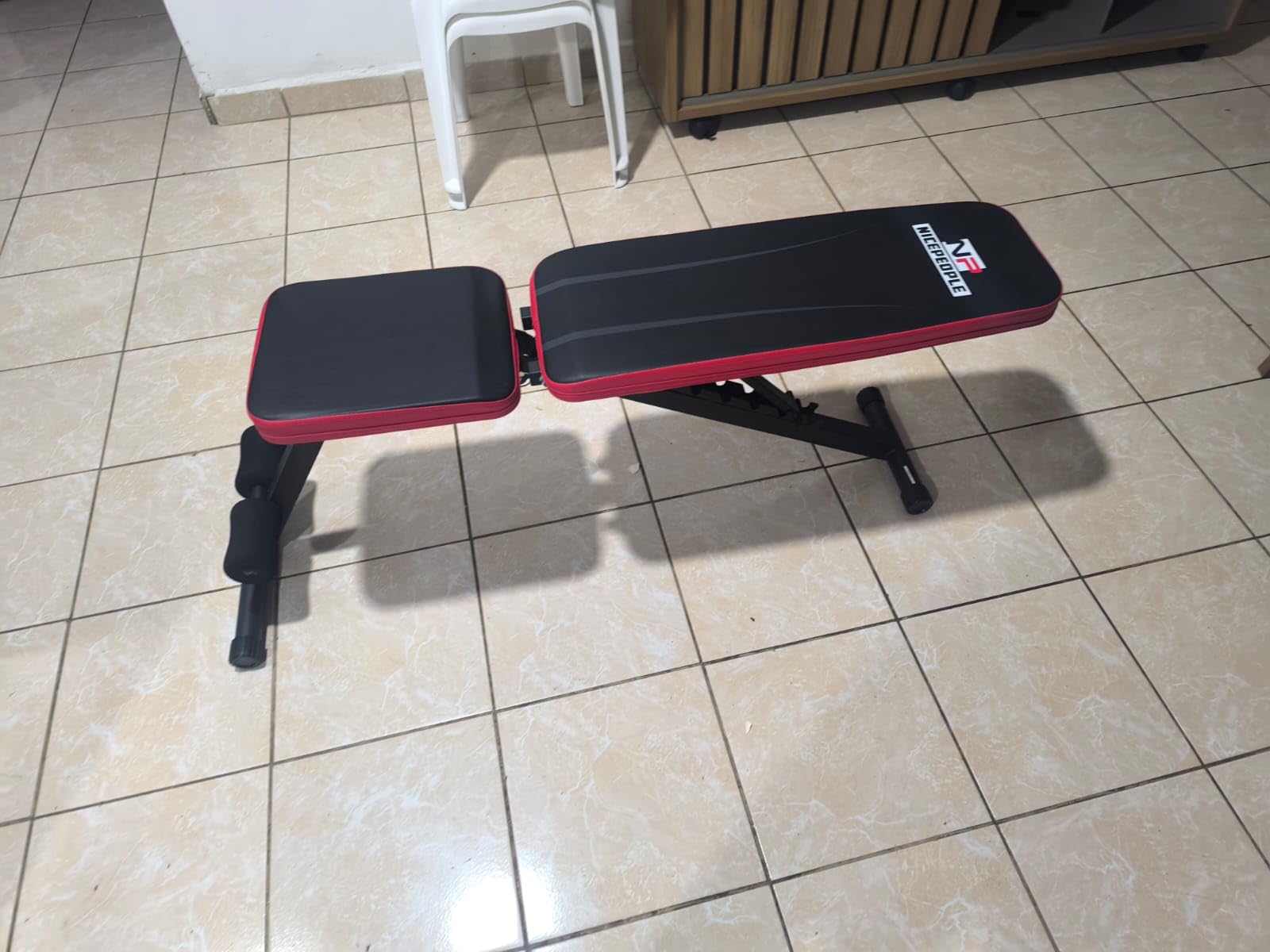 NICEPEOPLE Adjustable Weight Bench for Home Gym, 660LBS Capacity Workout Bench with 8 Backrests for Chest Shoulders Arms, Compact and Foldable Strength Bench for Small Space Apartment Room customer photo 1